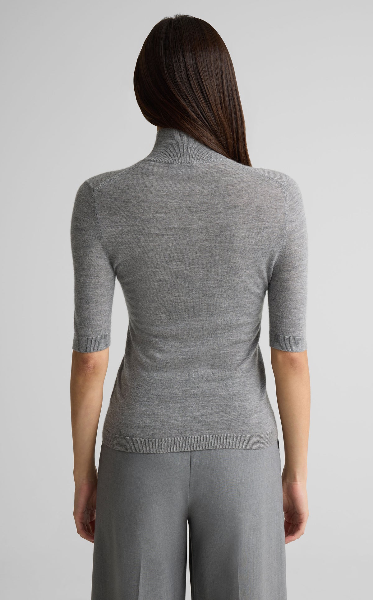 Mock Neck Sweater In Fine Gauge Cashmere