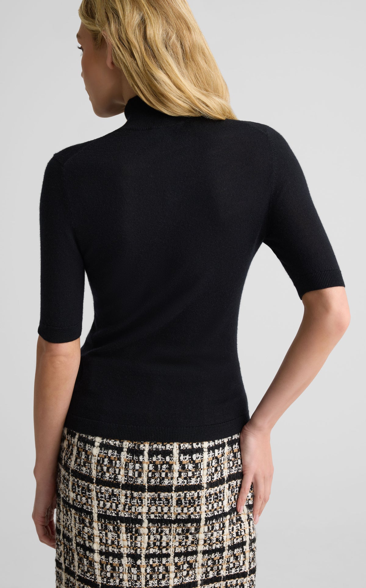 Mock Neck Sweater In Fine Gauge Cashmere