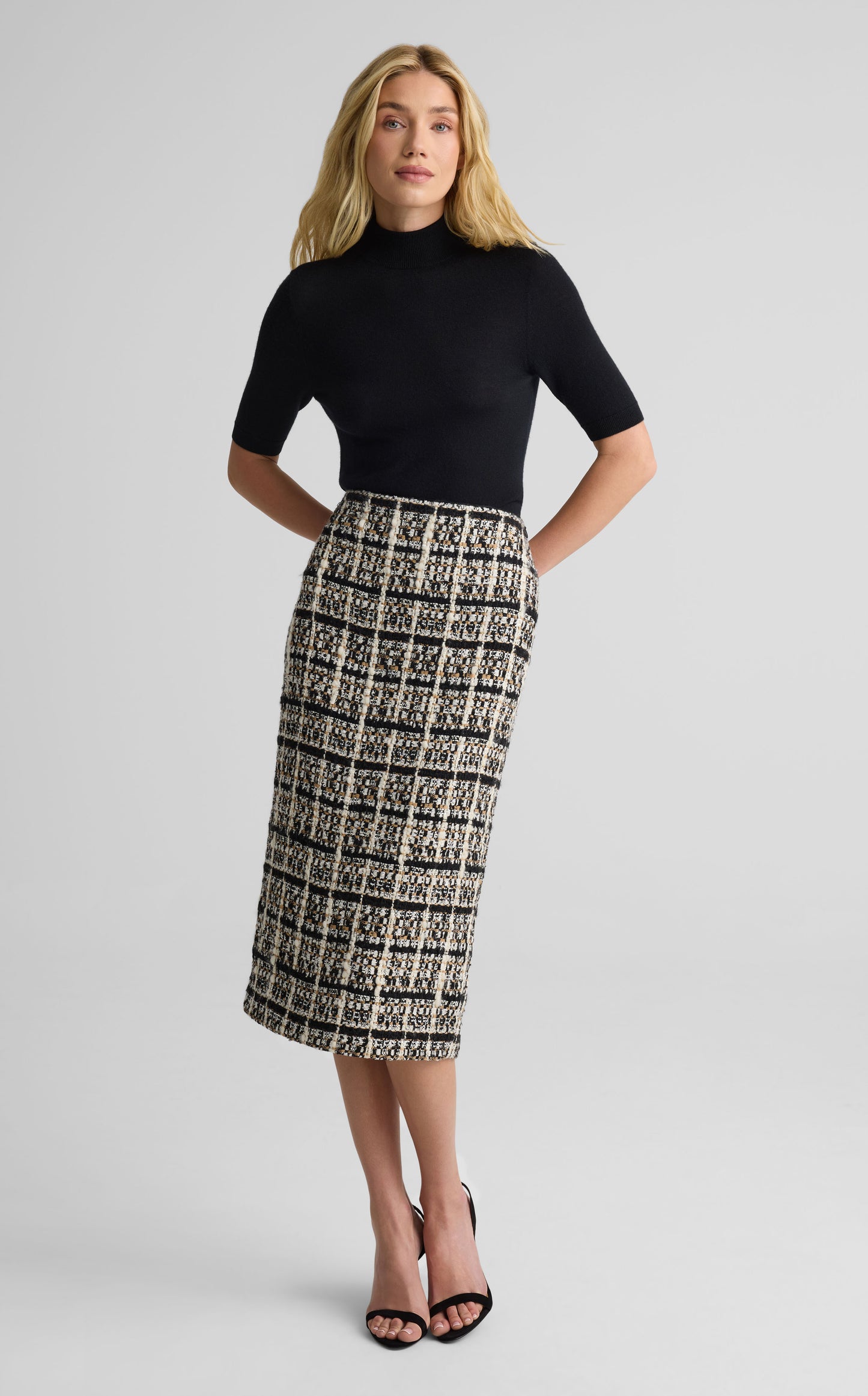 Mock Neck Sweater In Fine Gauge Cashmere