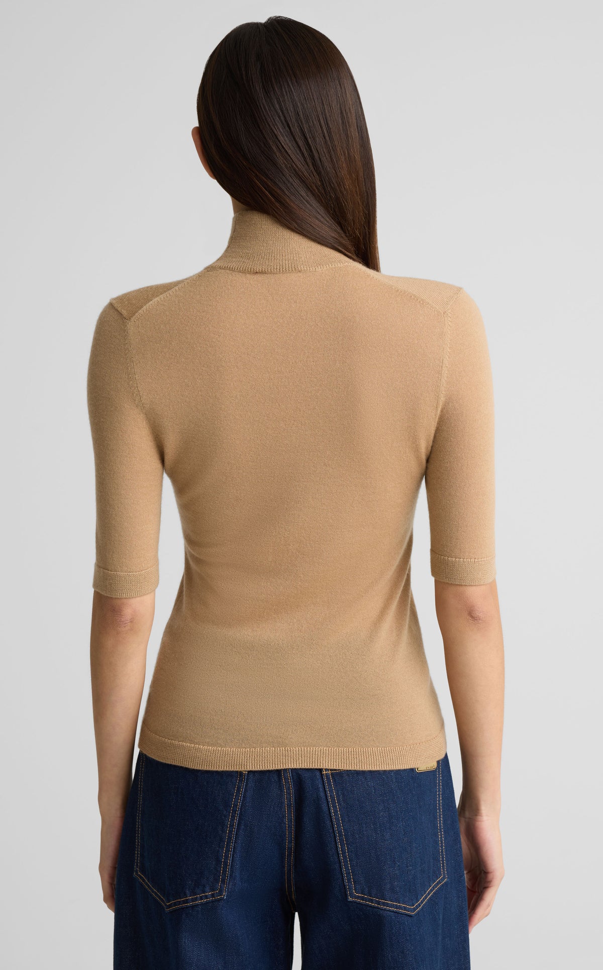 Mock Neck Sweater In Fine Gauge Cashmere