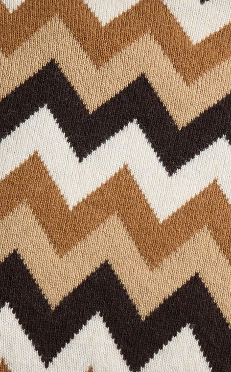 Sweater In Chevron Wool Knit Blend