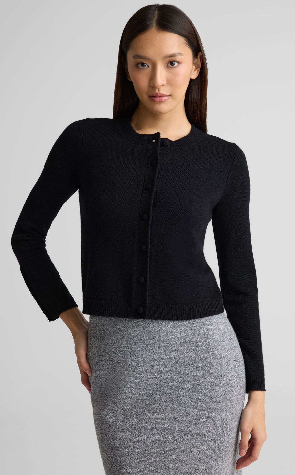 Cardigan In Wool Cashmere Knit