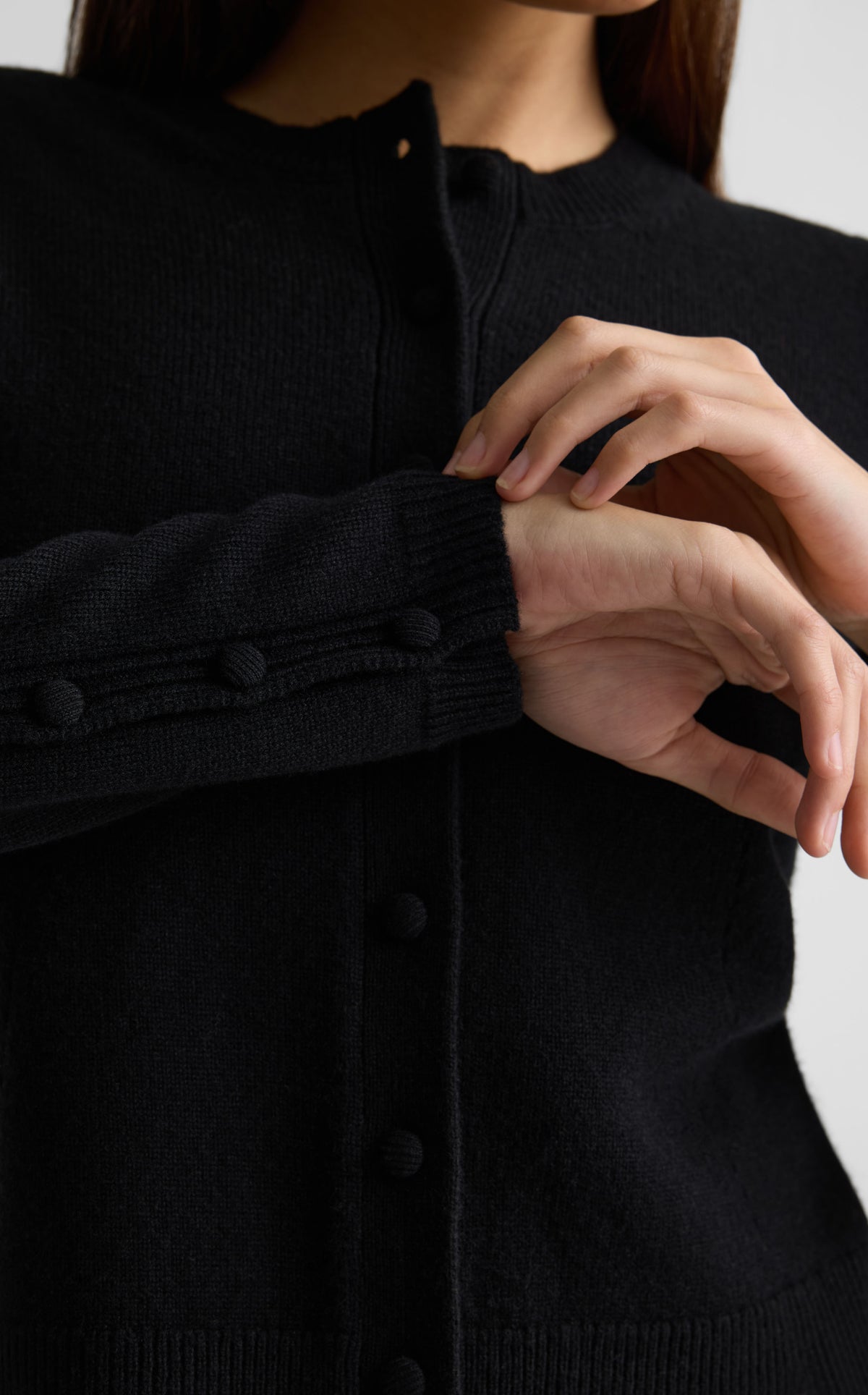 Cardigan In Wool Cashmere Knit