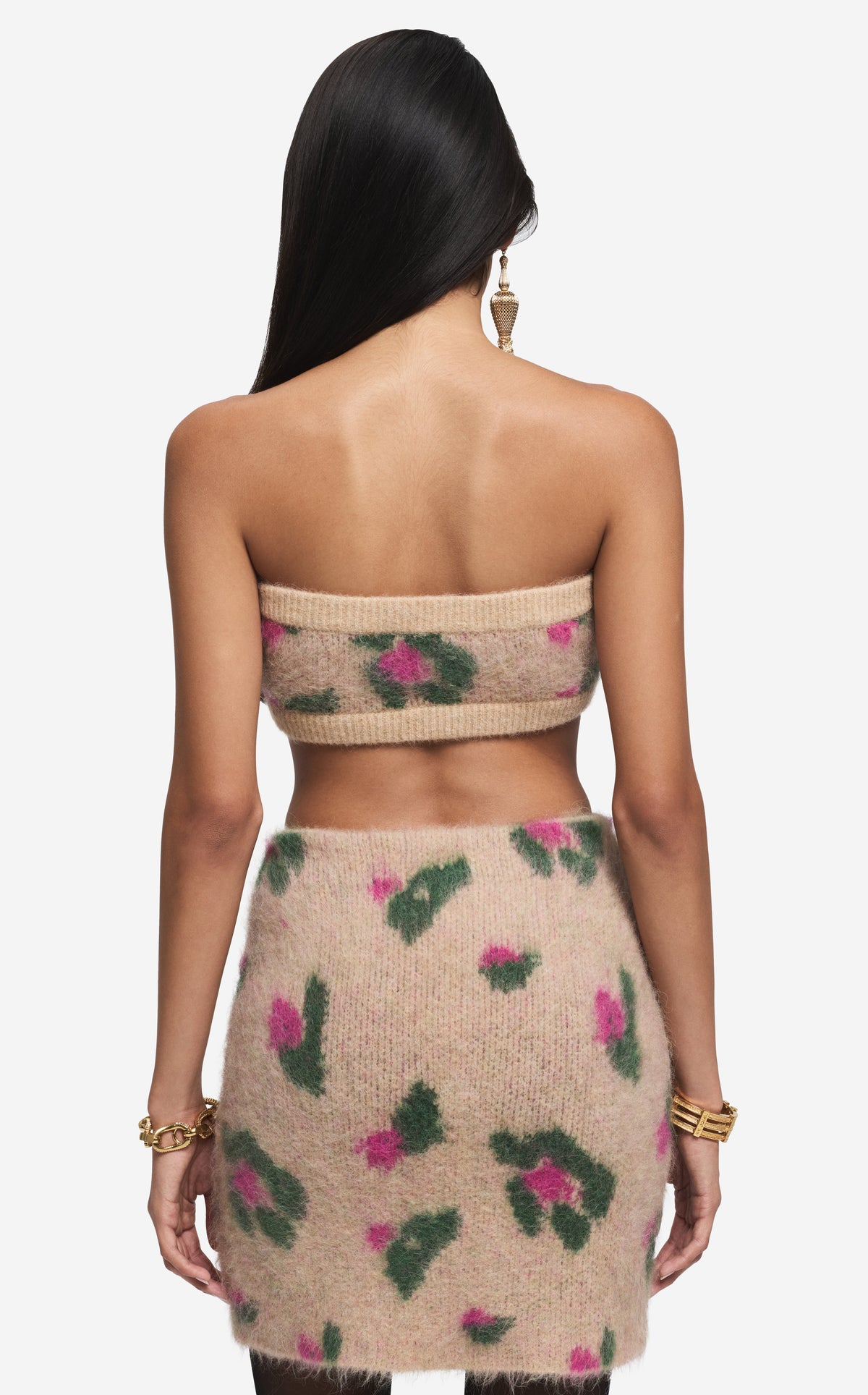 Bandeau in Brushed Alpaca Blend Jacquard