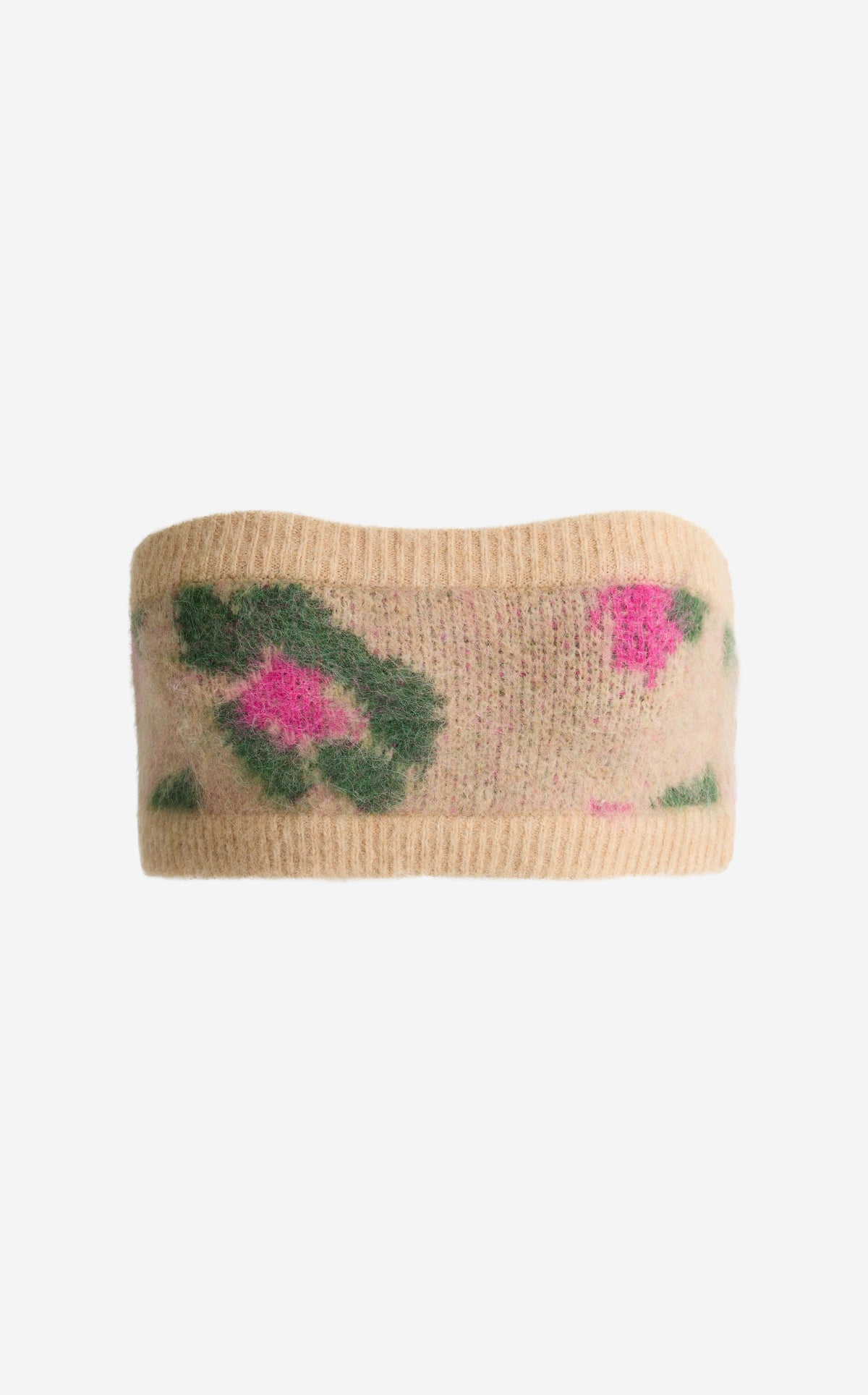 Bandeau in Brushed Alpaca Blend Jacquard