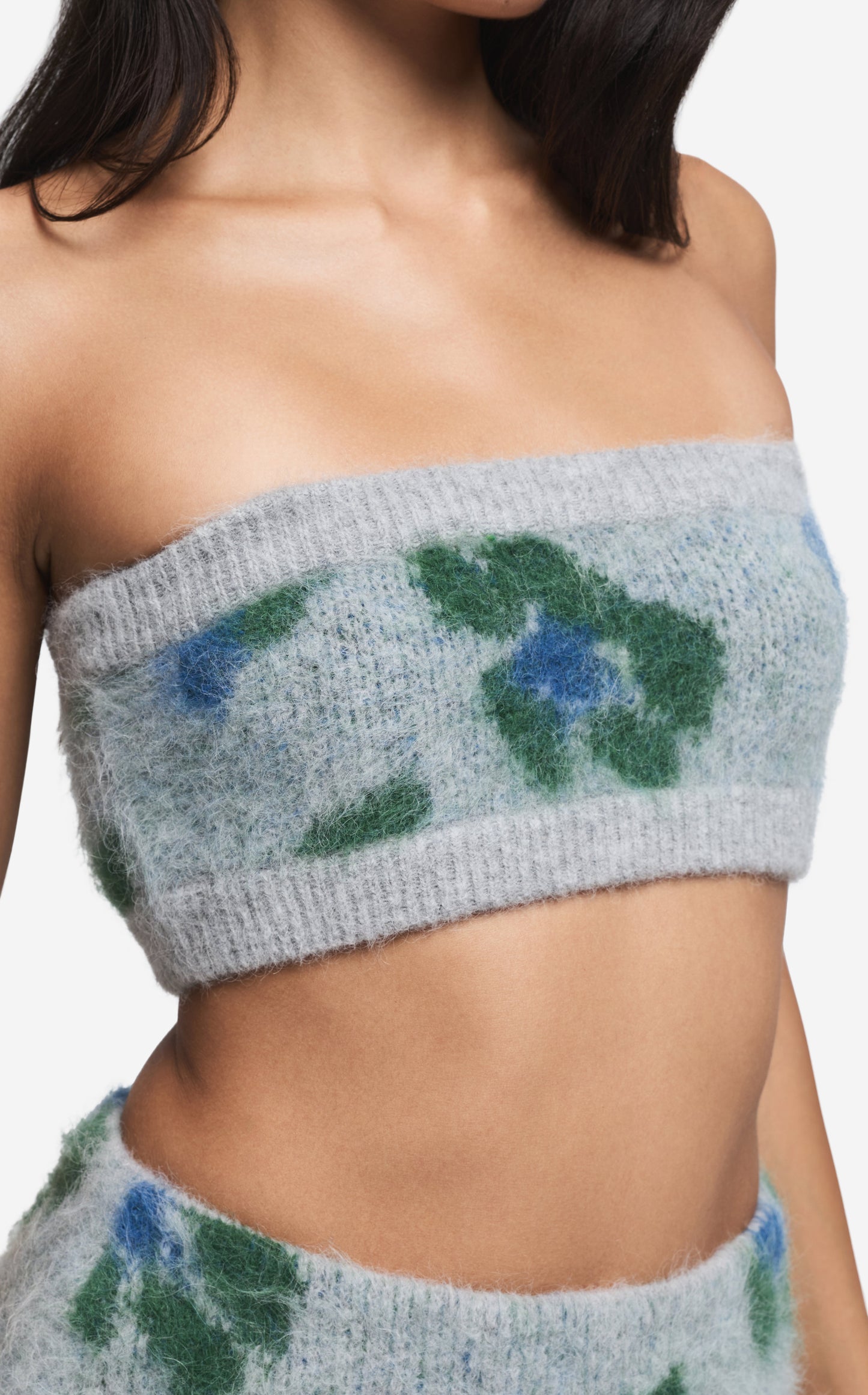 Bandeau in Brushed Alpaca Blend Jacquard