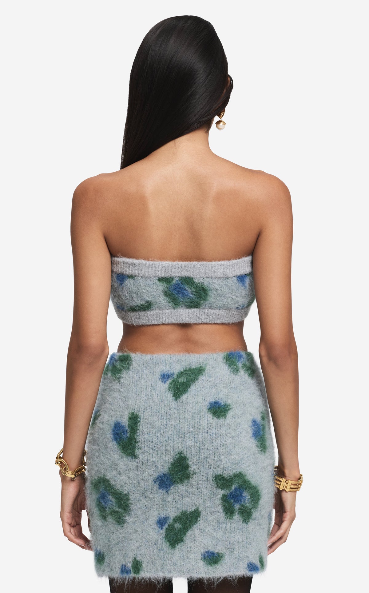 Bandeau in Brushed Alpaca Blend Jacquard