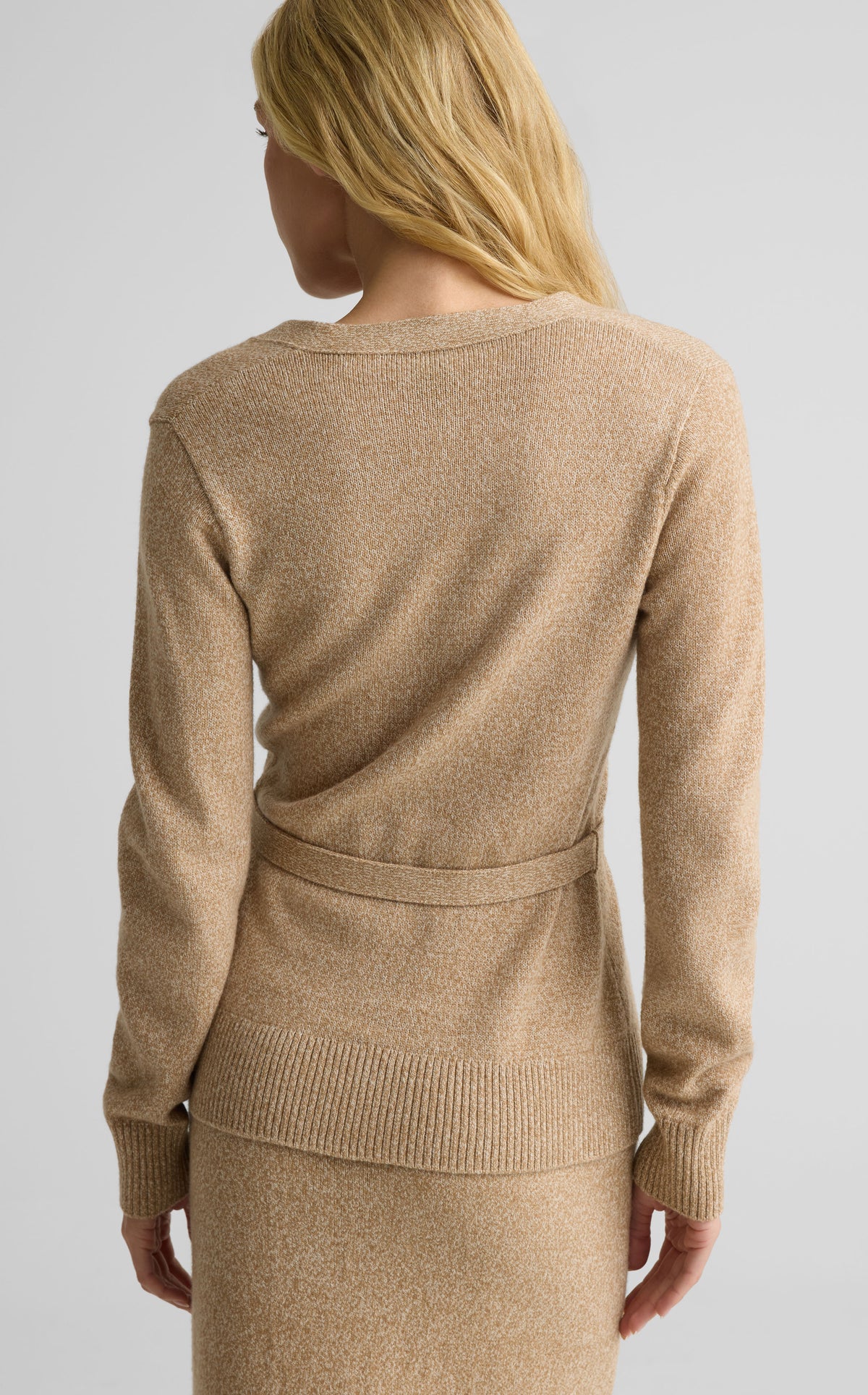 Cardigan In Wool Mouliné Knit