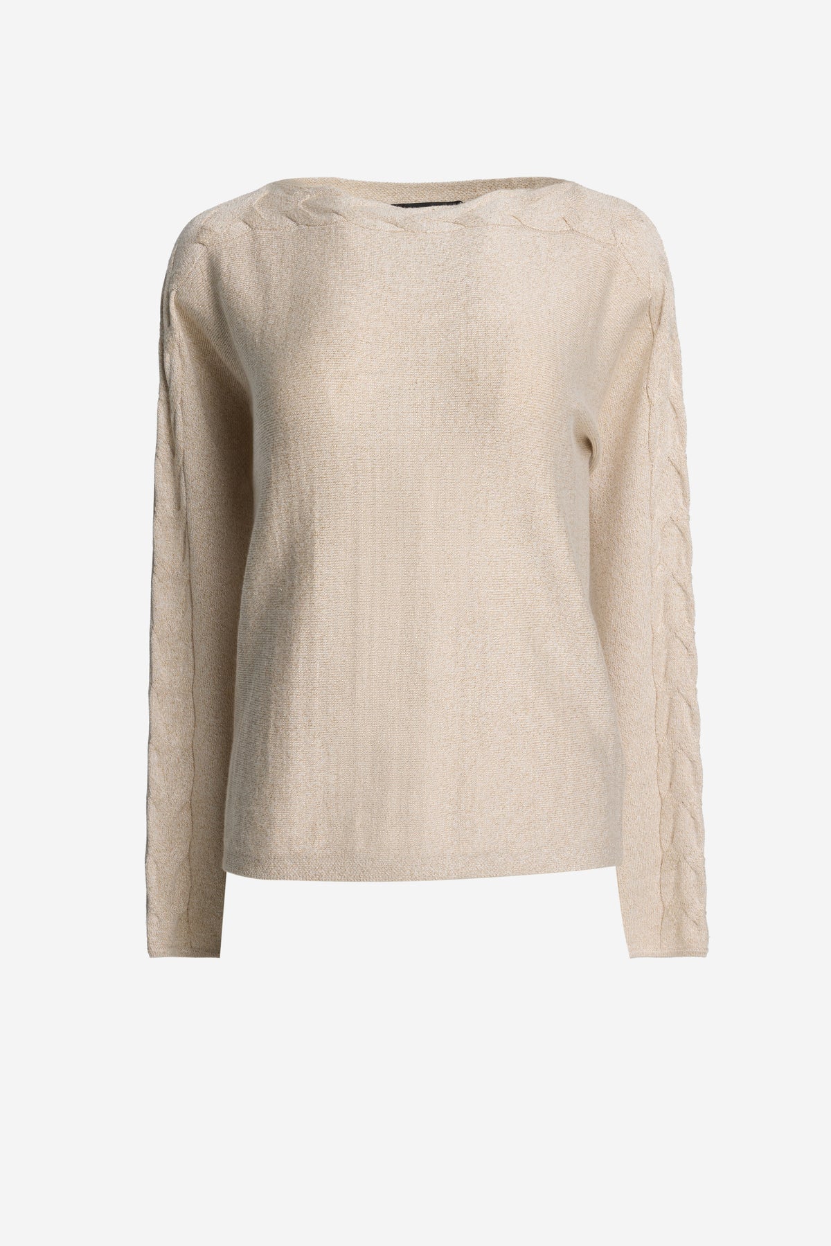 Lurex Cable Knit Sweater
