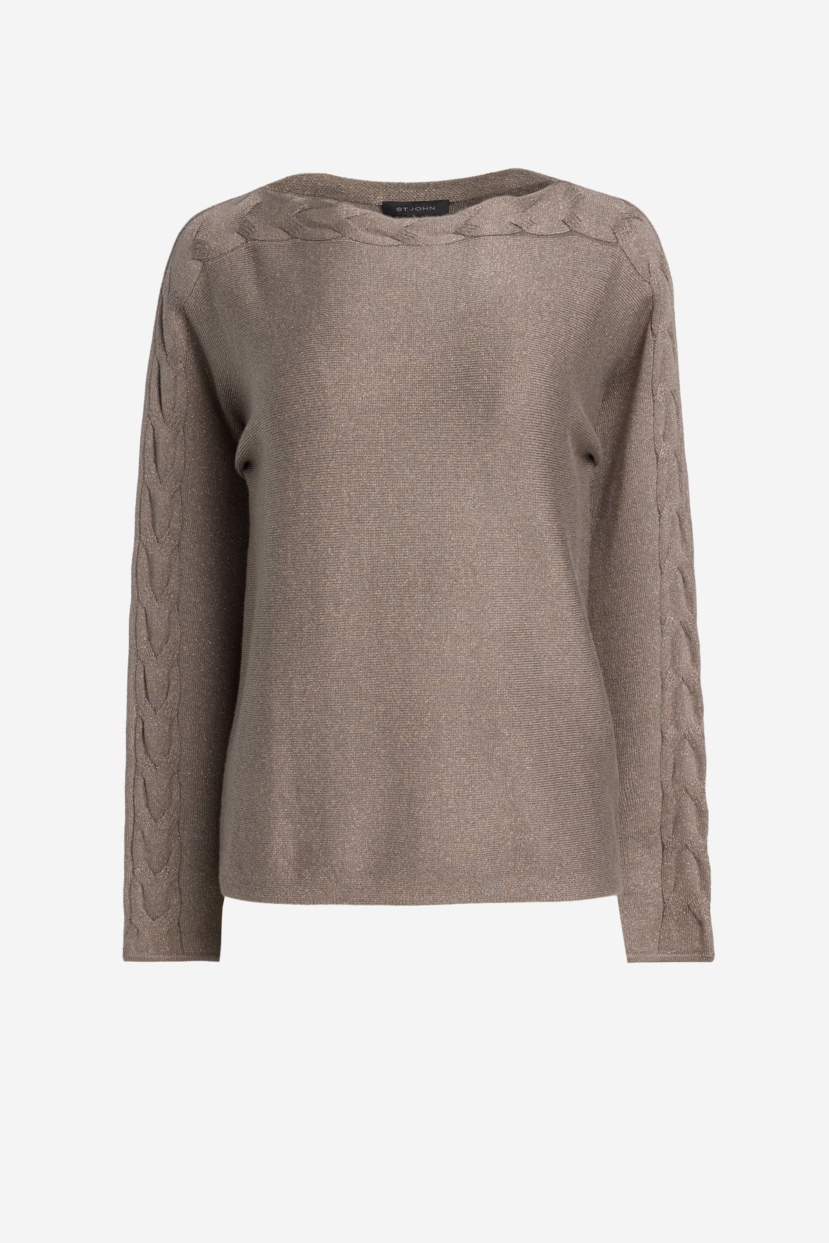 Lurex Cable Knit Sweater