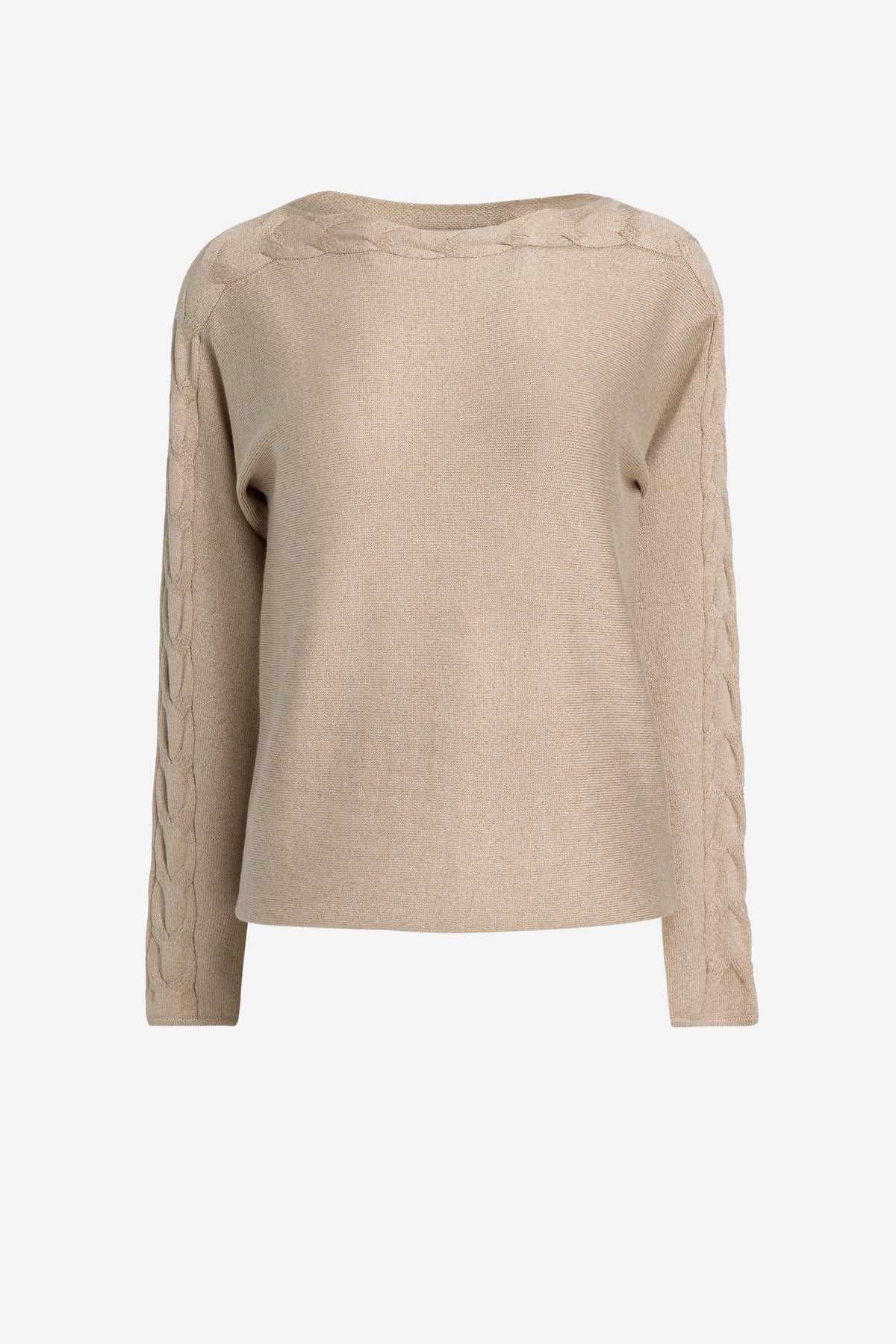 Lurex Cable Knit Sweater