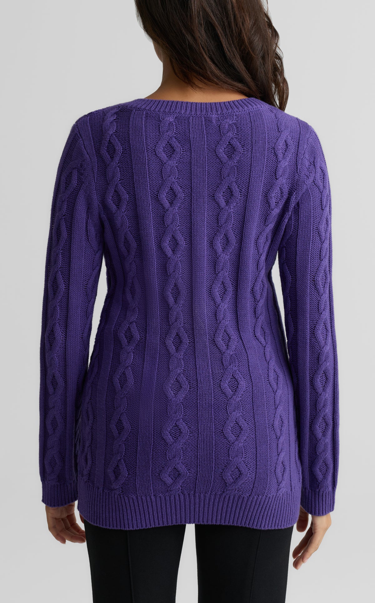Cotton Cashmere Cable Knit Sweater