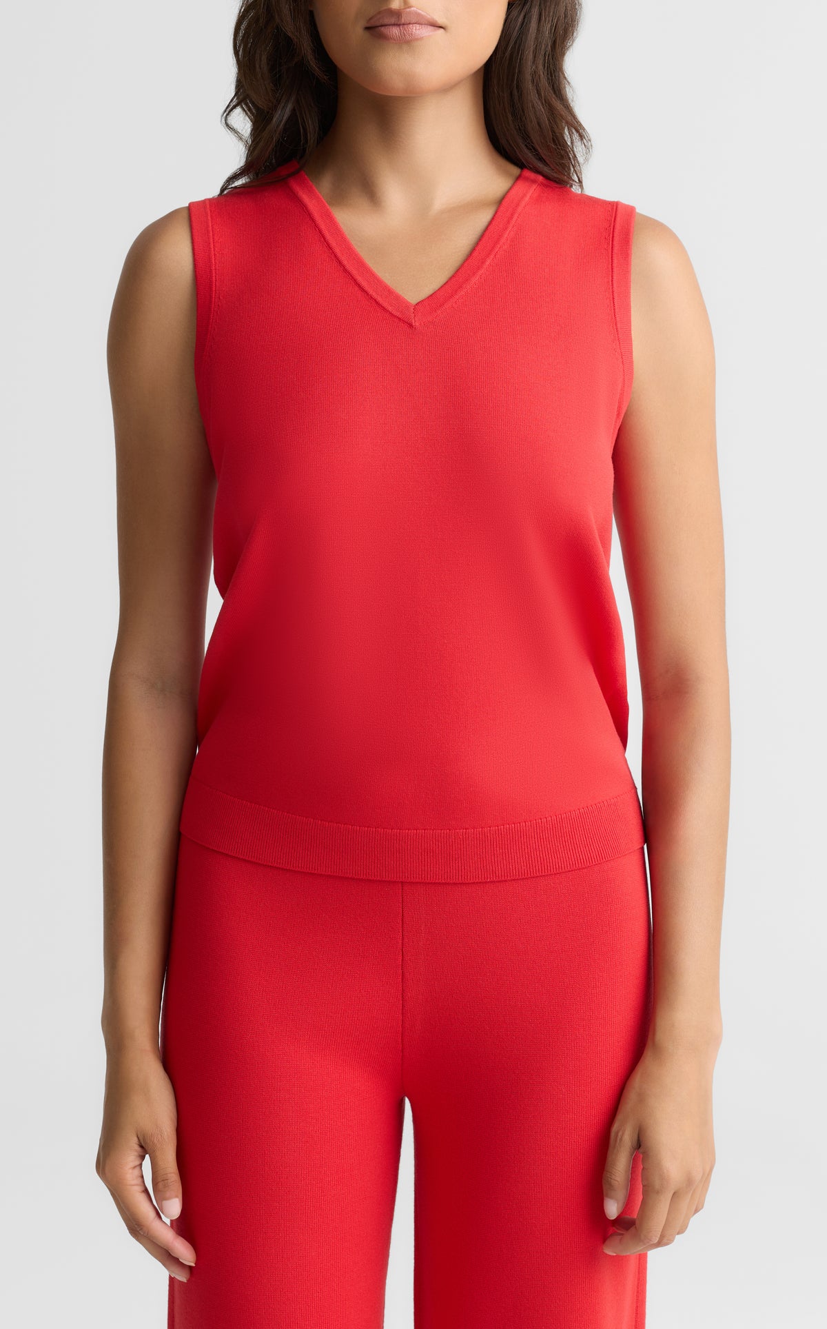 V-Neck Knit Shell