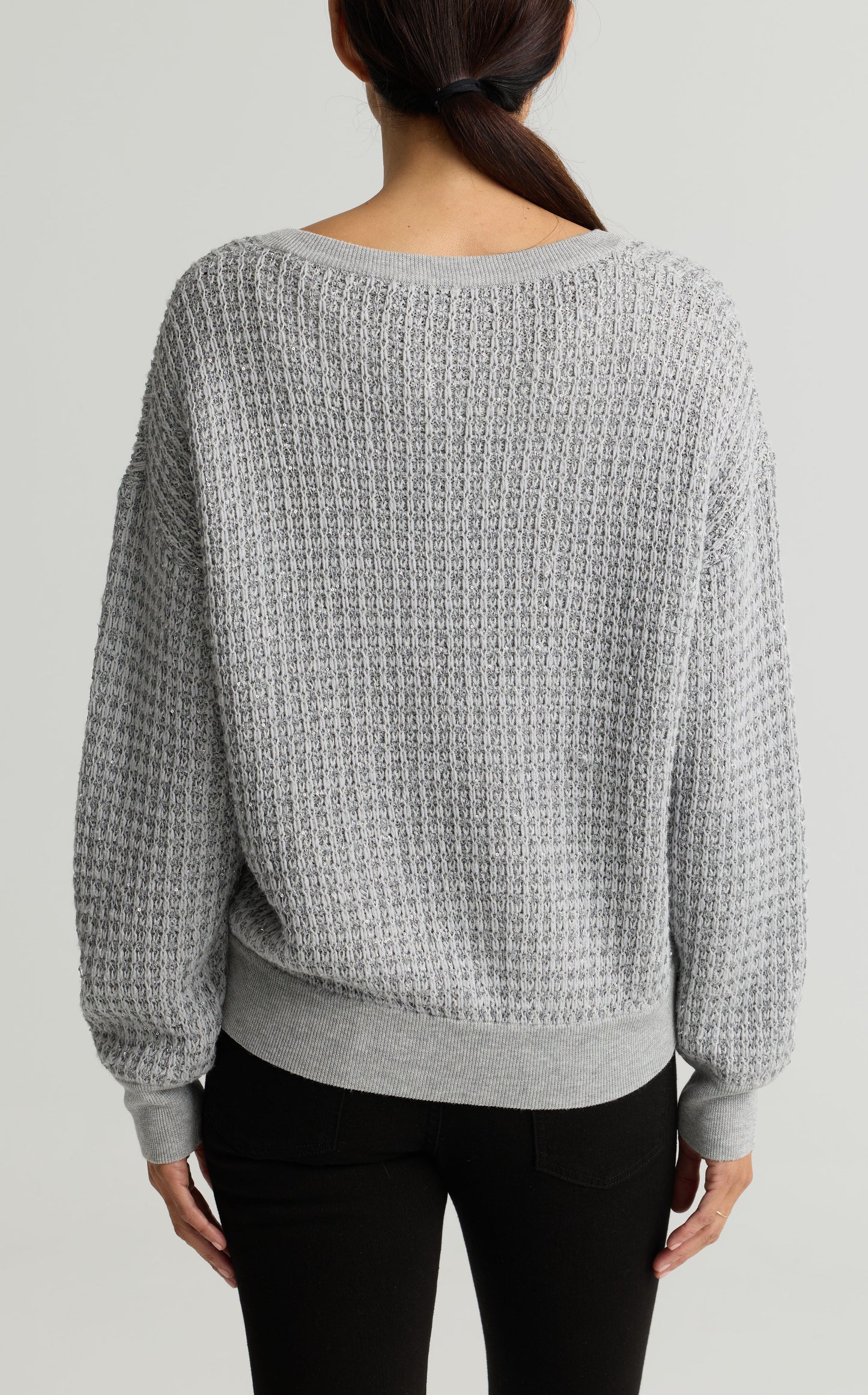 Sequin Mesh Knit Sweater