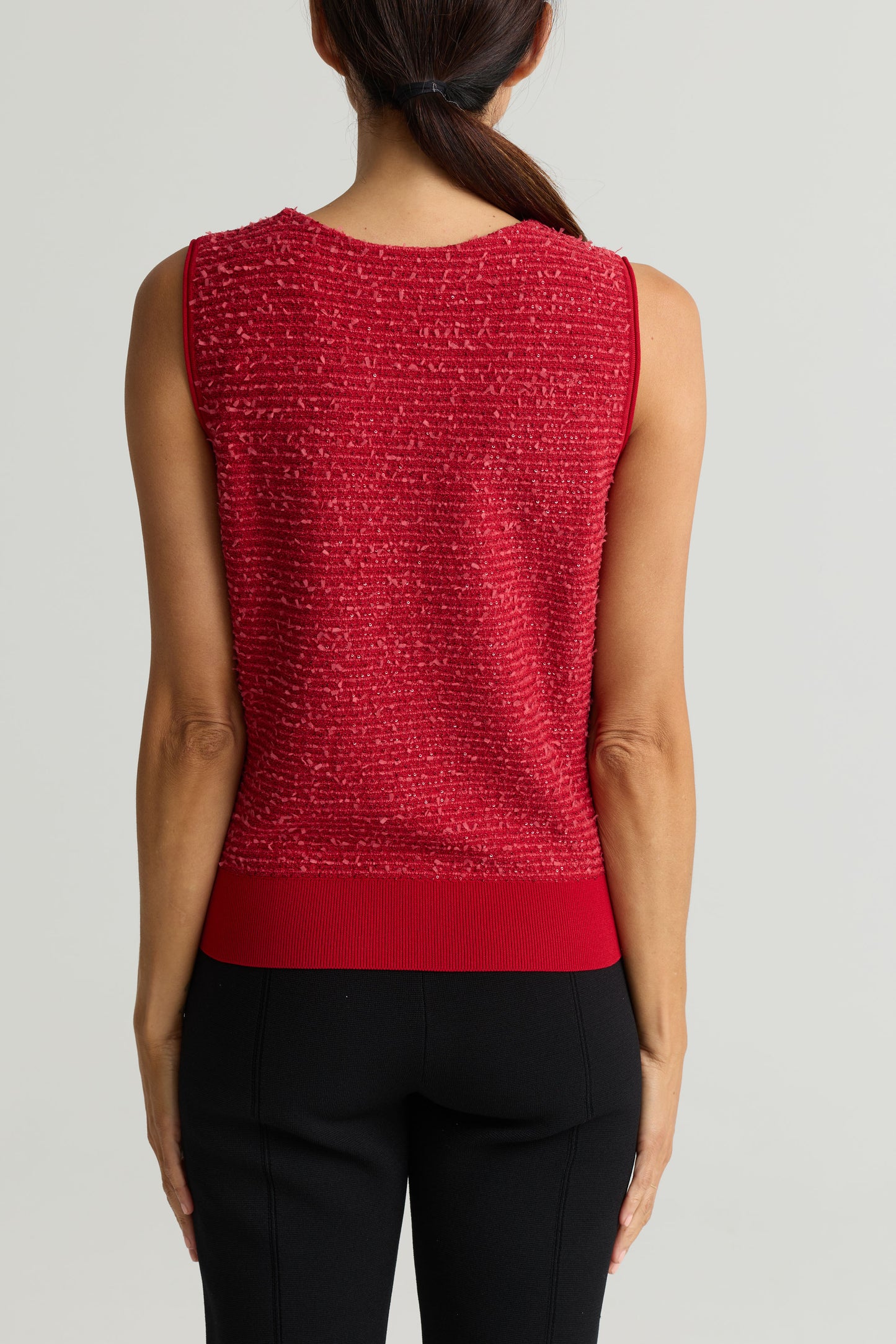 Textured Sequin Knit Shell