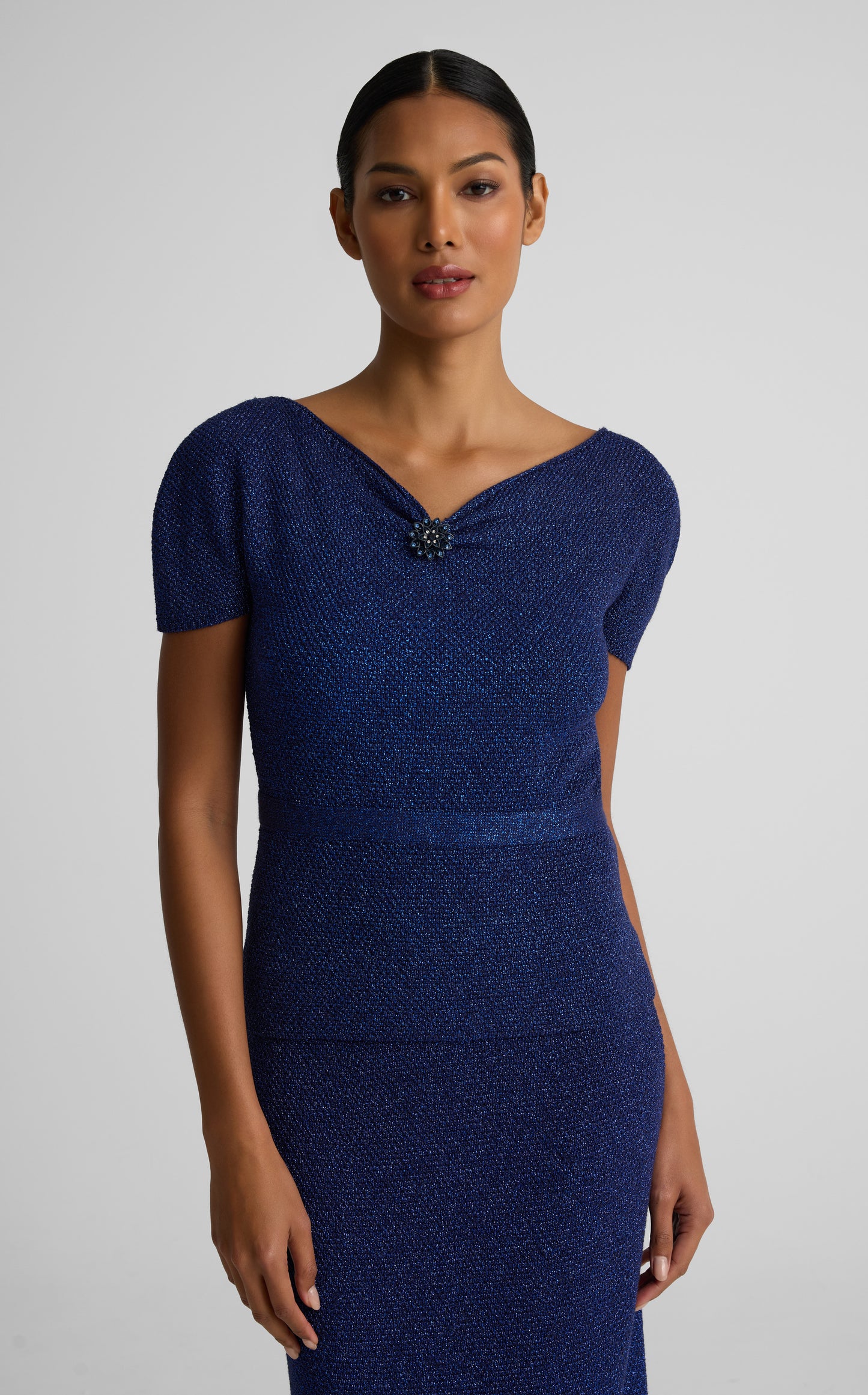 Loretta Sweater In Metallic Knit