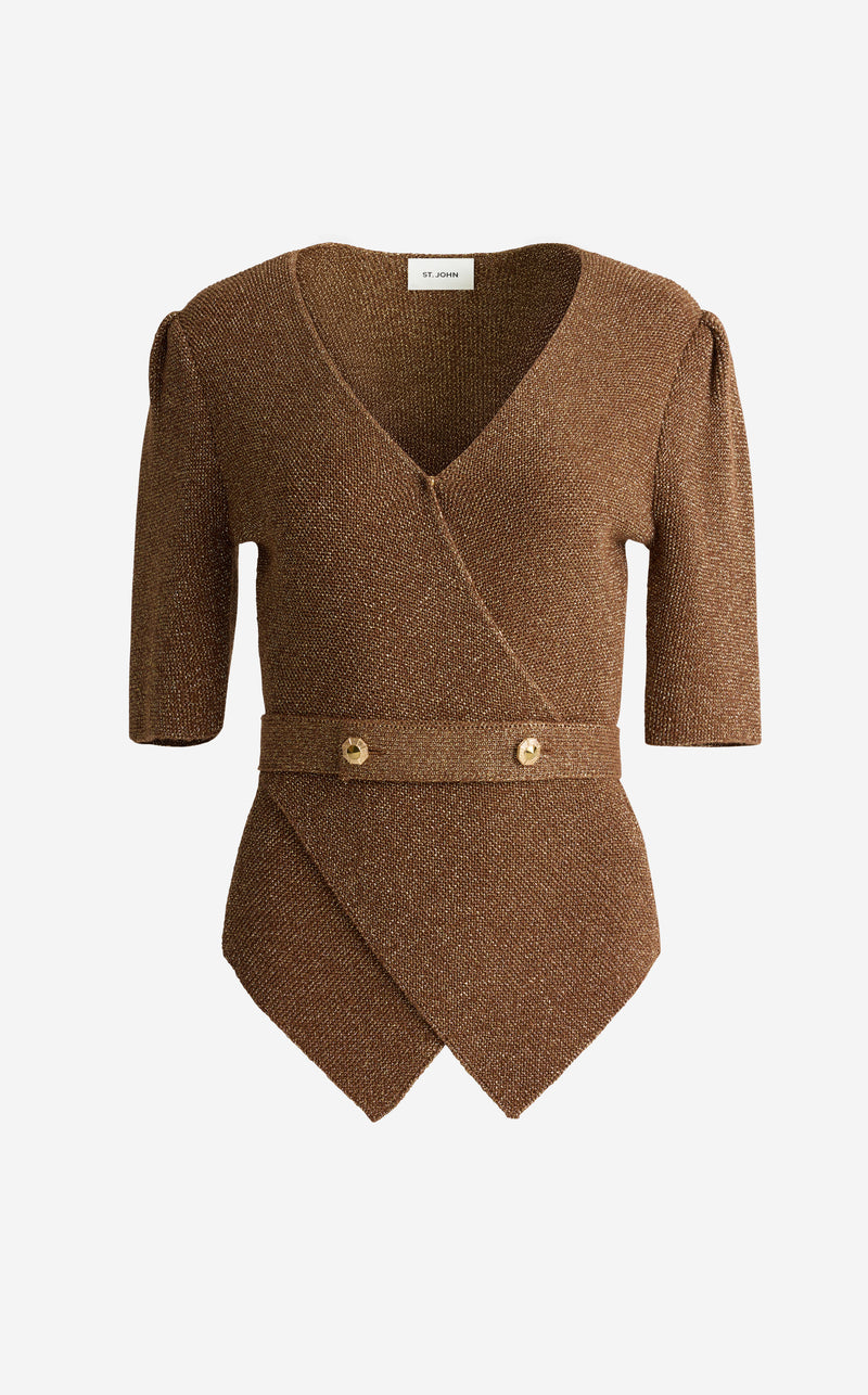 Patricia Sweater In Metallic Knit