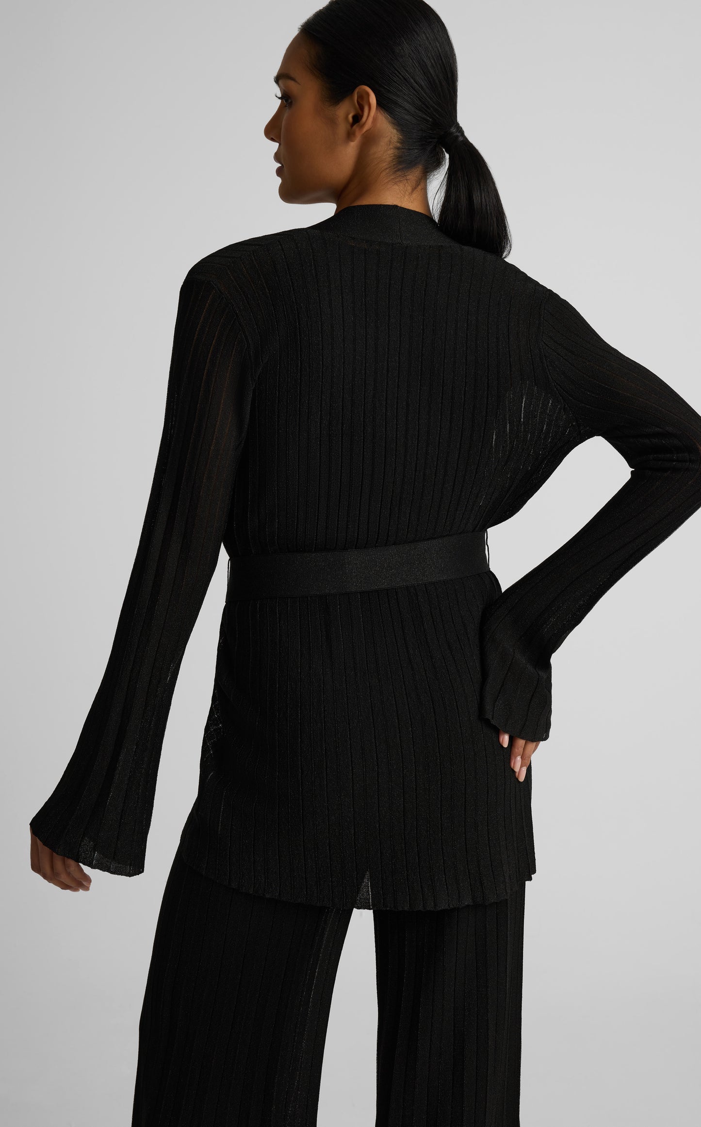 Annette Cardigan In Soleil Metallic Knit