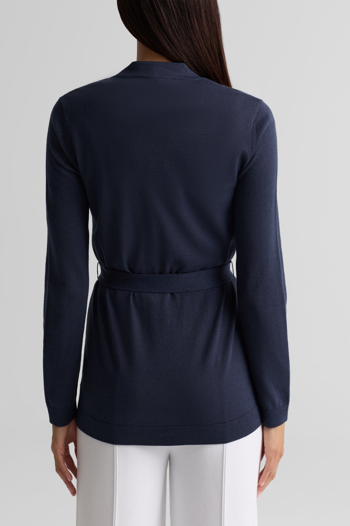 Belted V-Neck Cardigan