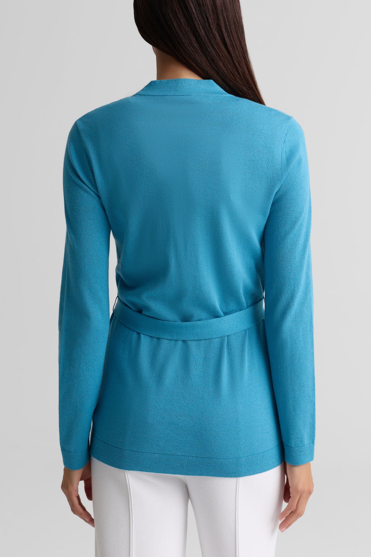 Belted V-Neck Cardigan