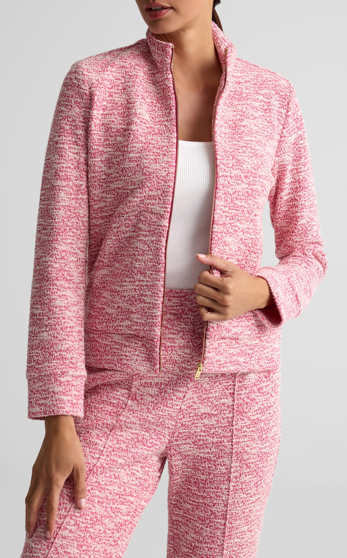 Stretch Tweed Jersey Jacket