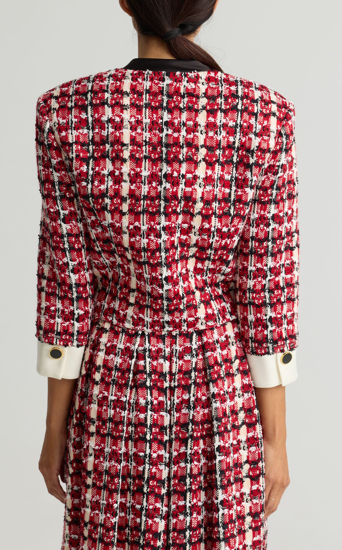 Soft Plaid Knit Jacket