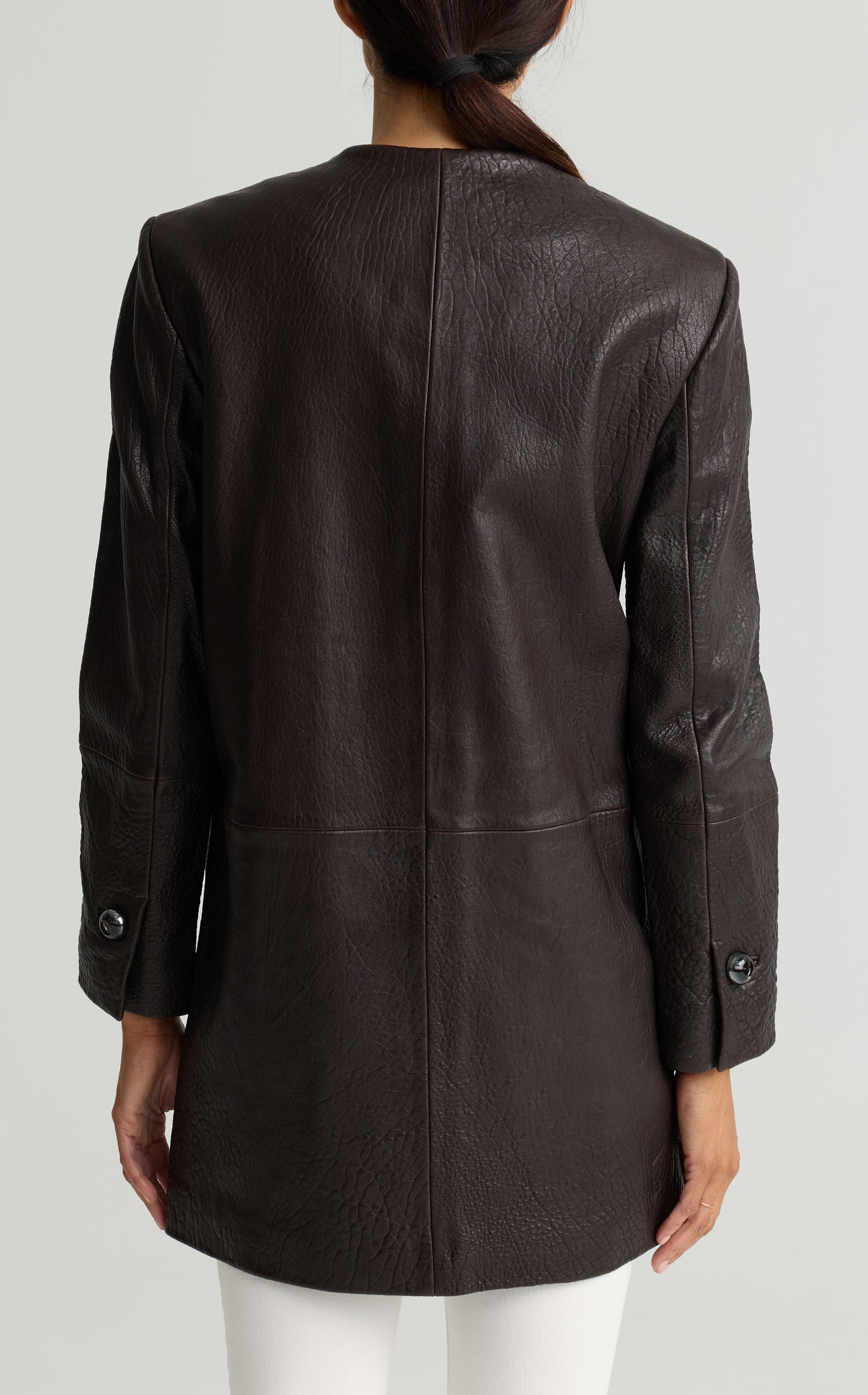 Vintage Edge Leather Coat
