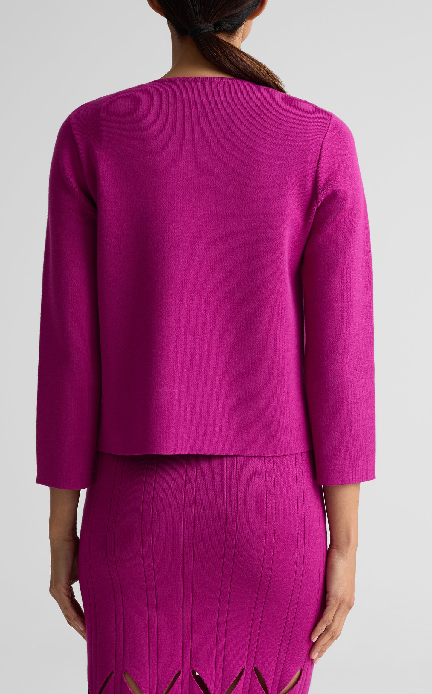 Knit Cutout Detail Jacket