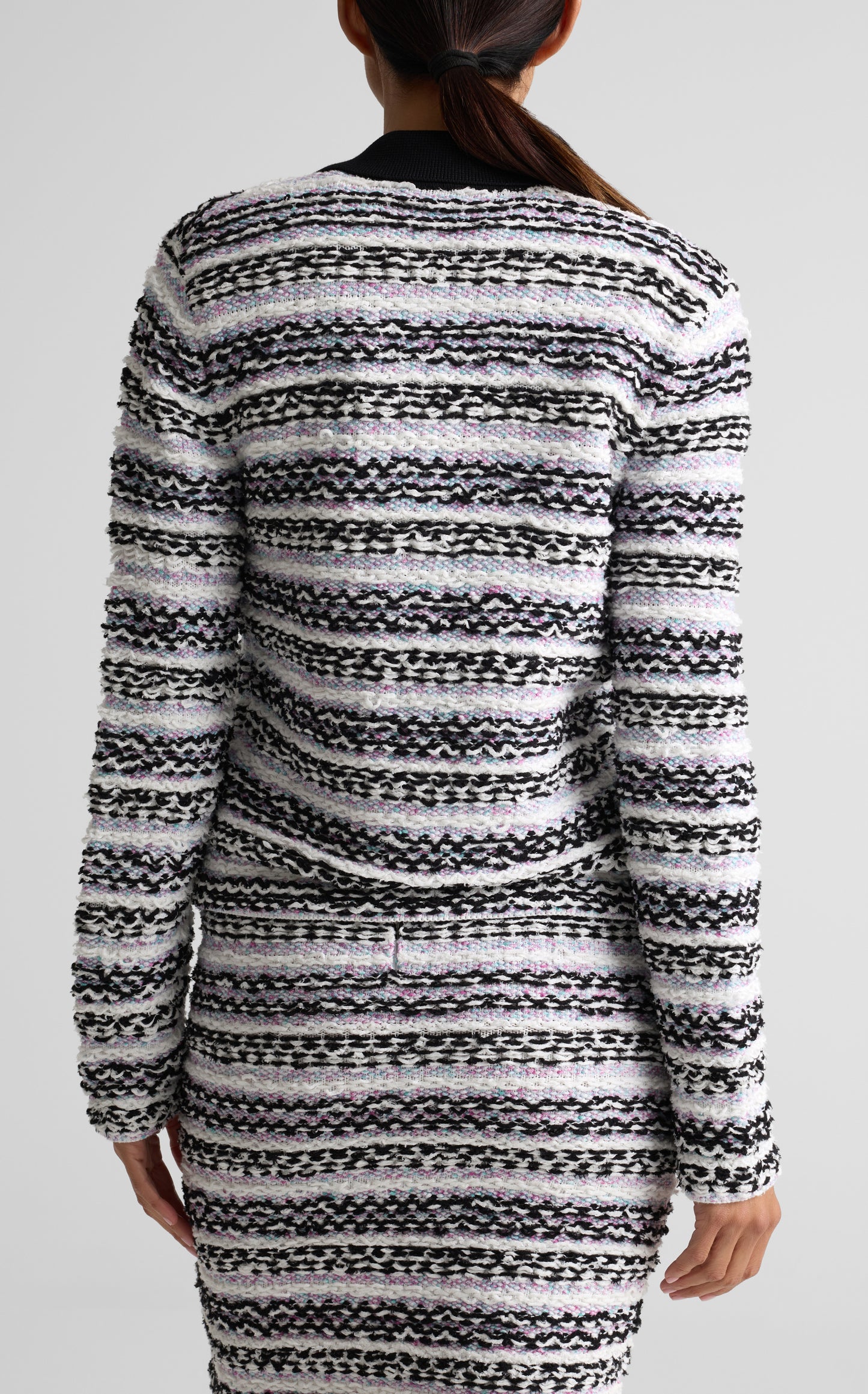 Multi-Stripe Tweed Jacket