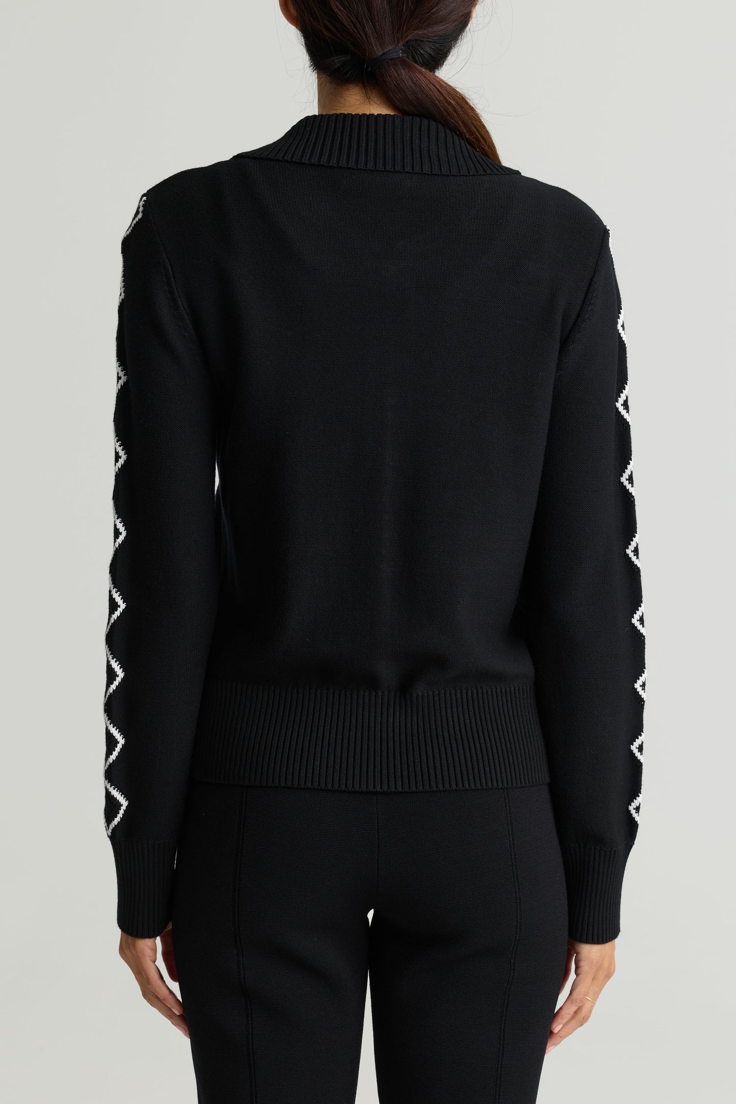 Diamond Knit Zip Front Jacket