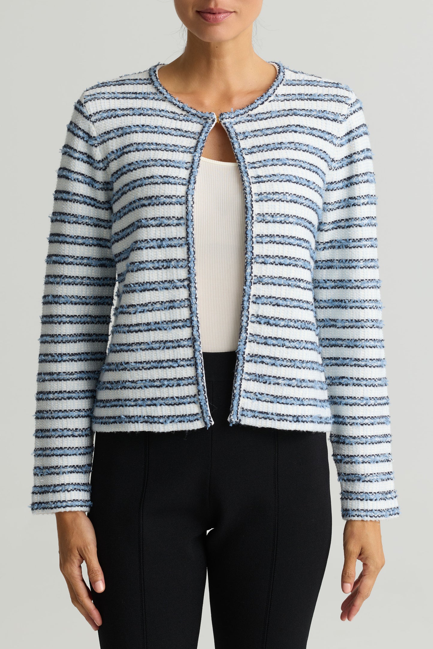 Striped Novelty Knit Jacket