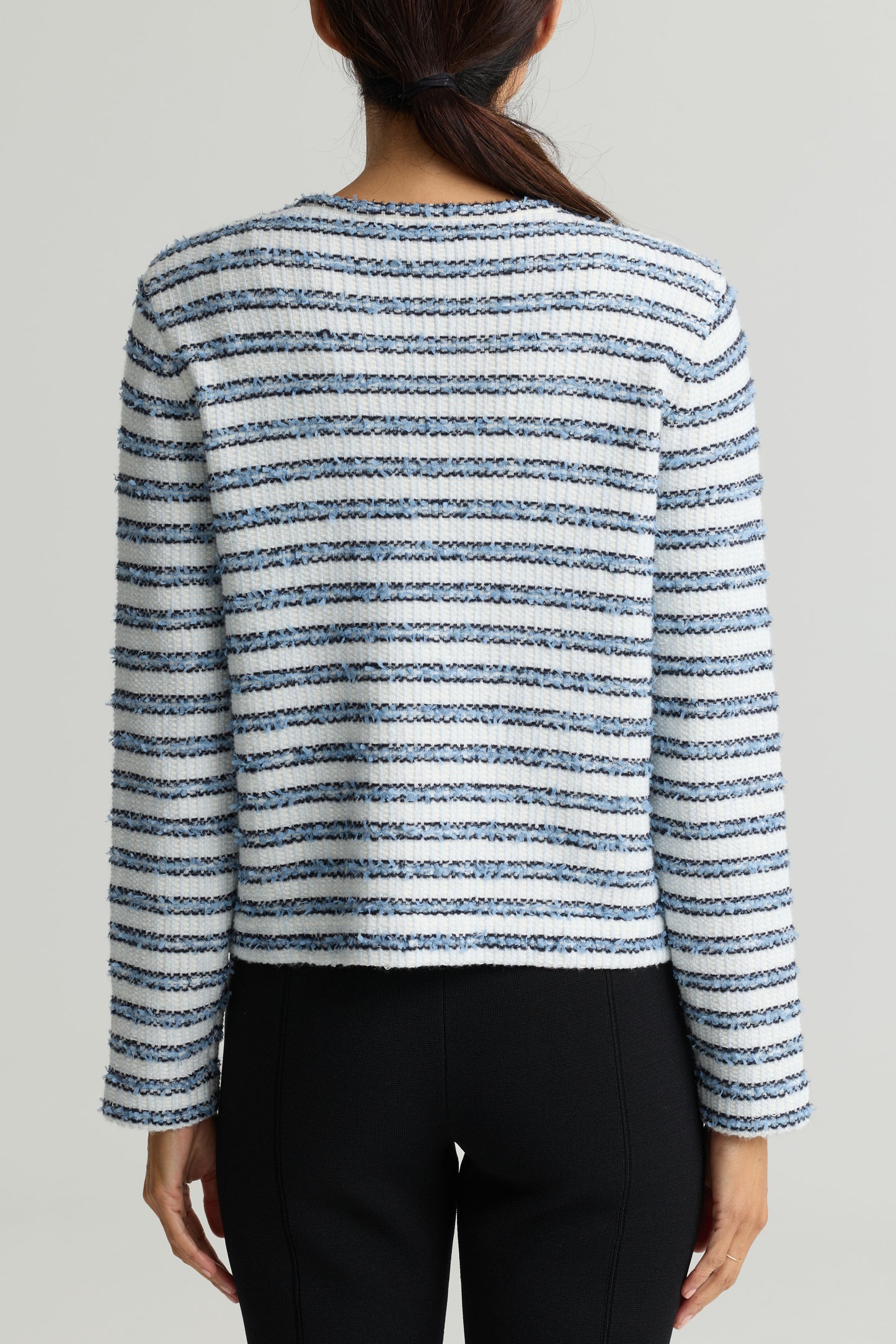 Striped Novelty Knit Jacket