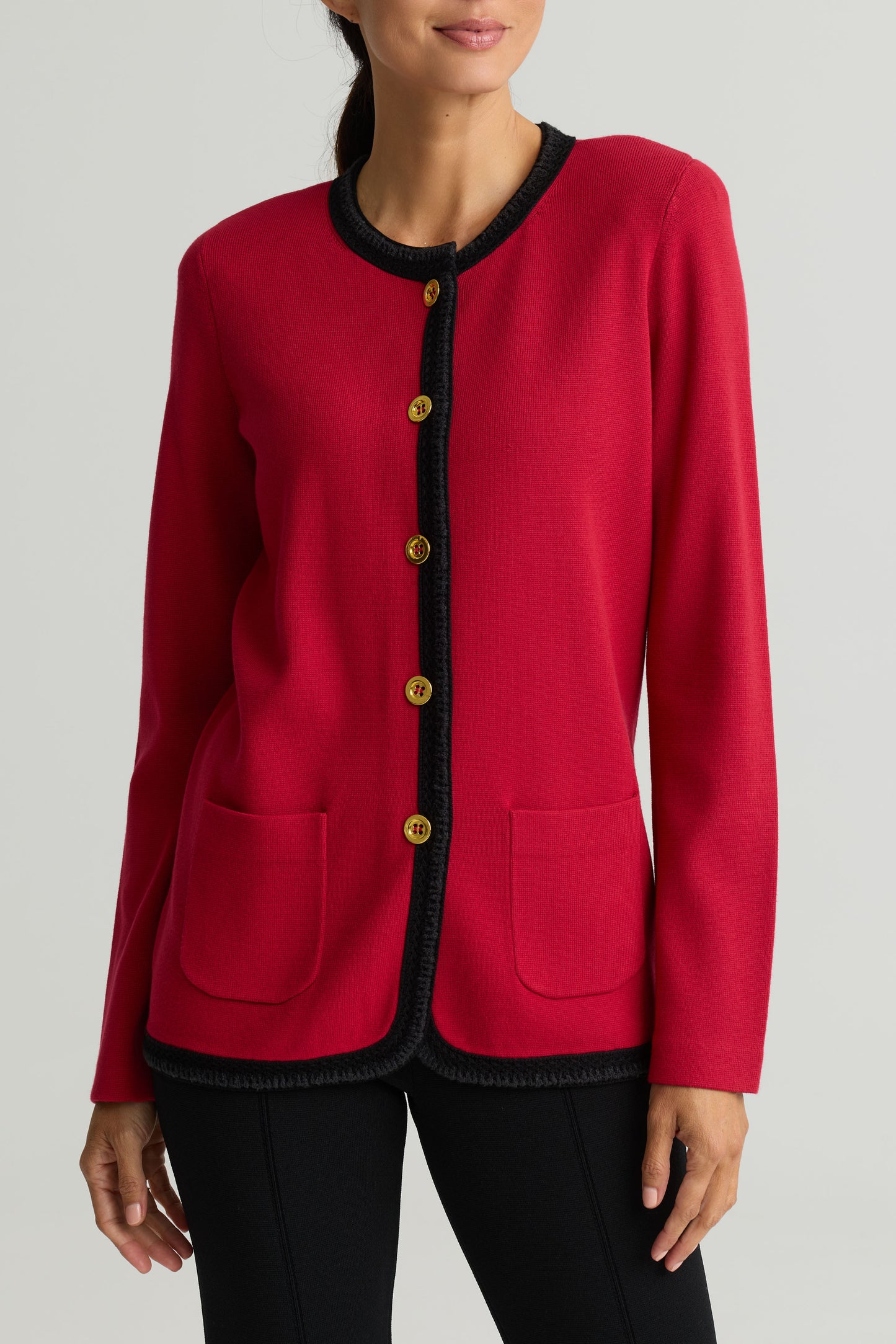 Flat Piqué Knit Jacket