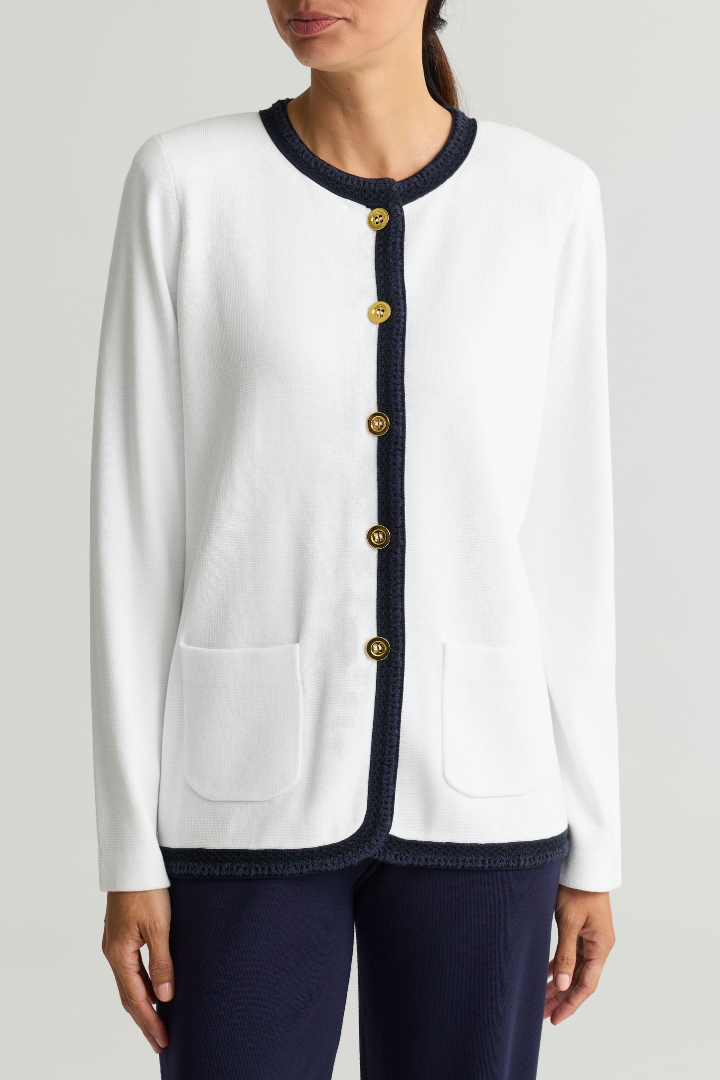 Flat Piqué Knit Jacket