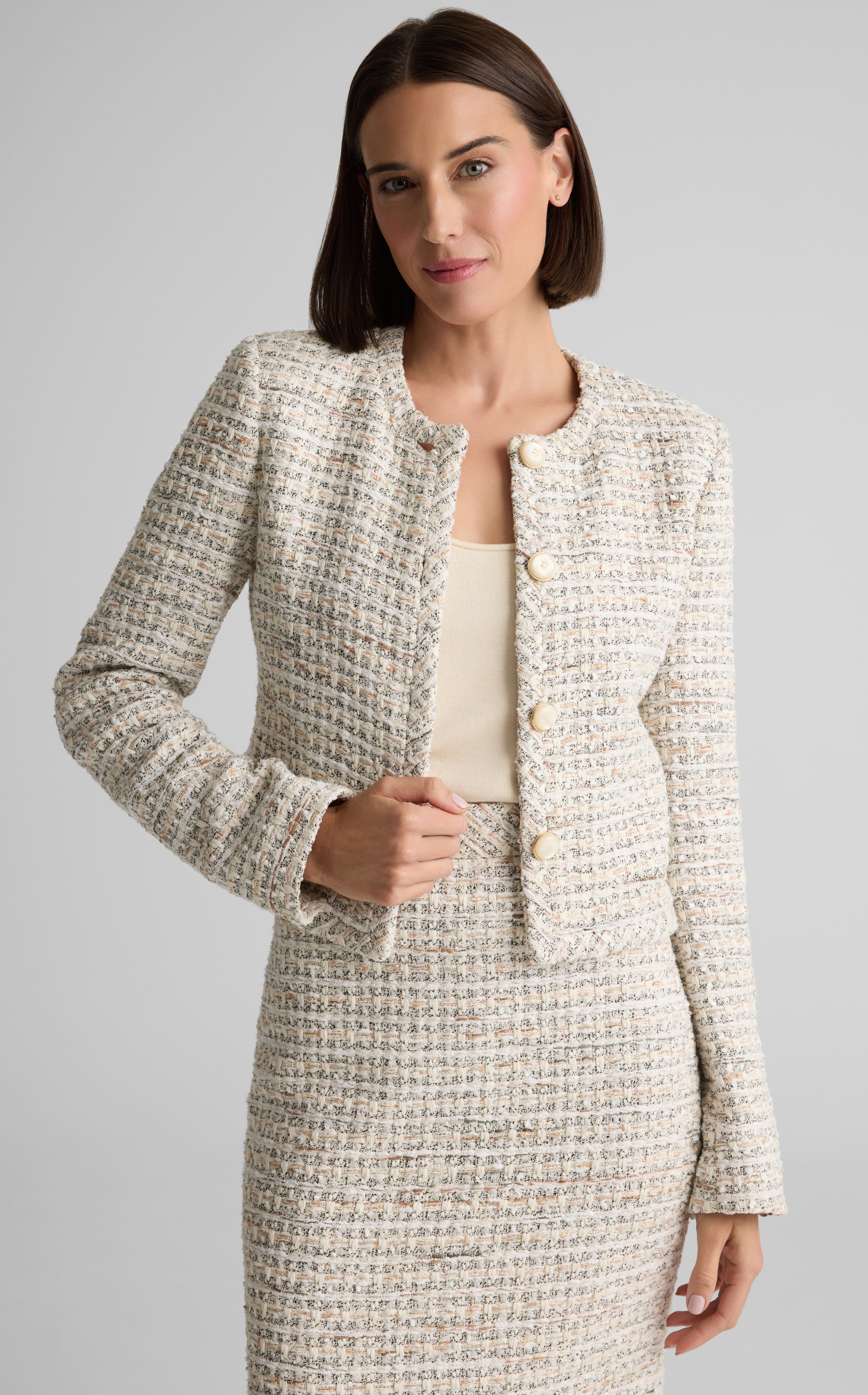 Simone Jacket in Côte d'Azur Tweed | St. John Knits