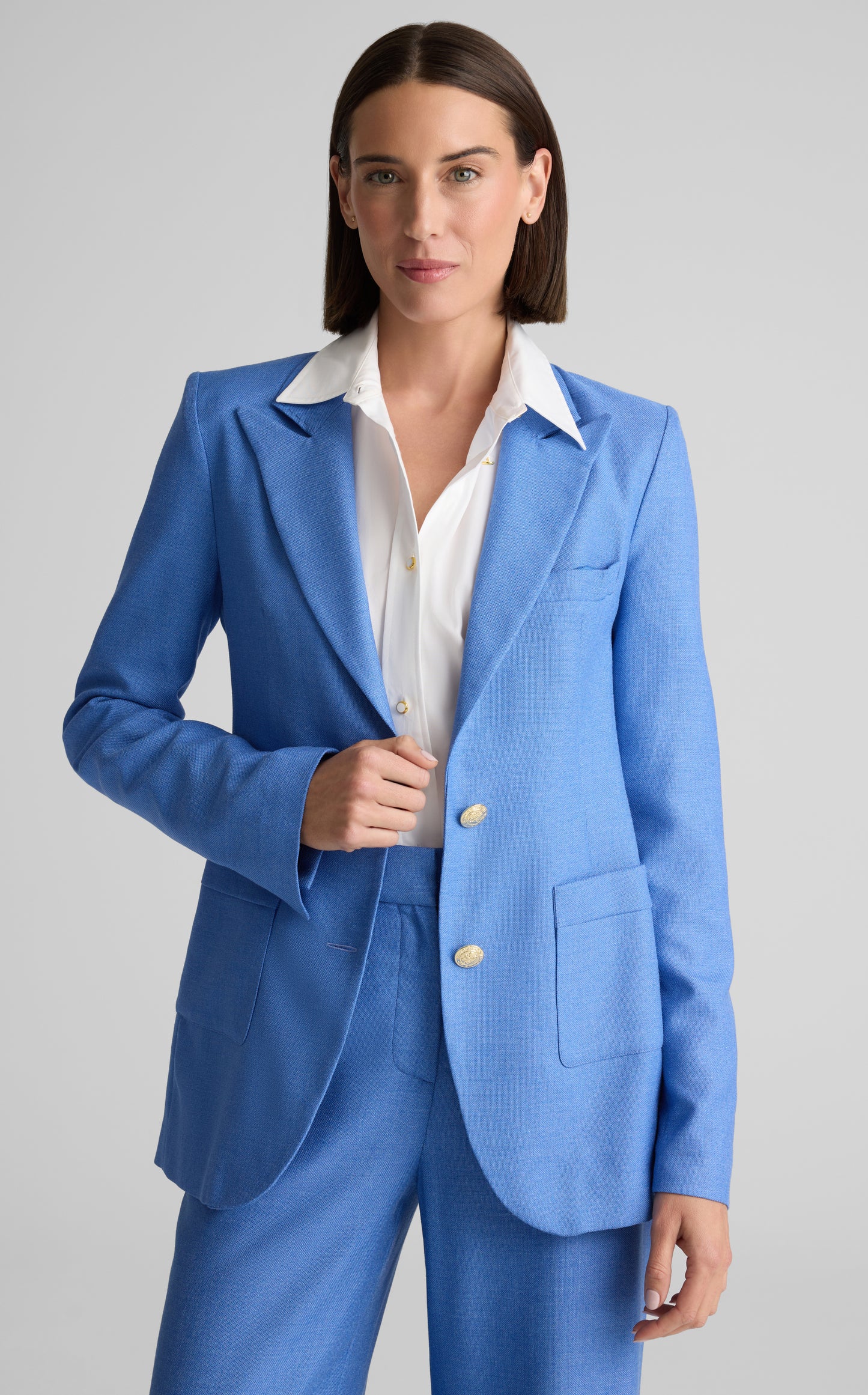 Antonia Jacket in Wool Silk Suiting