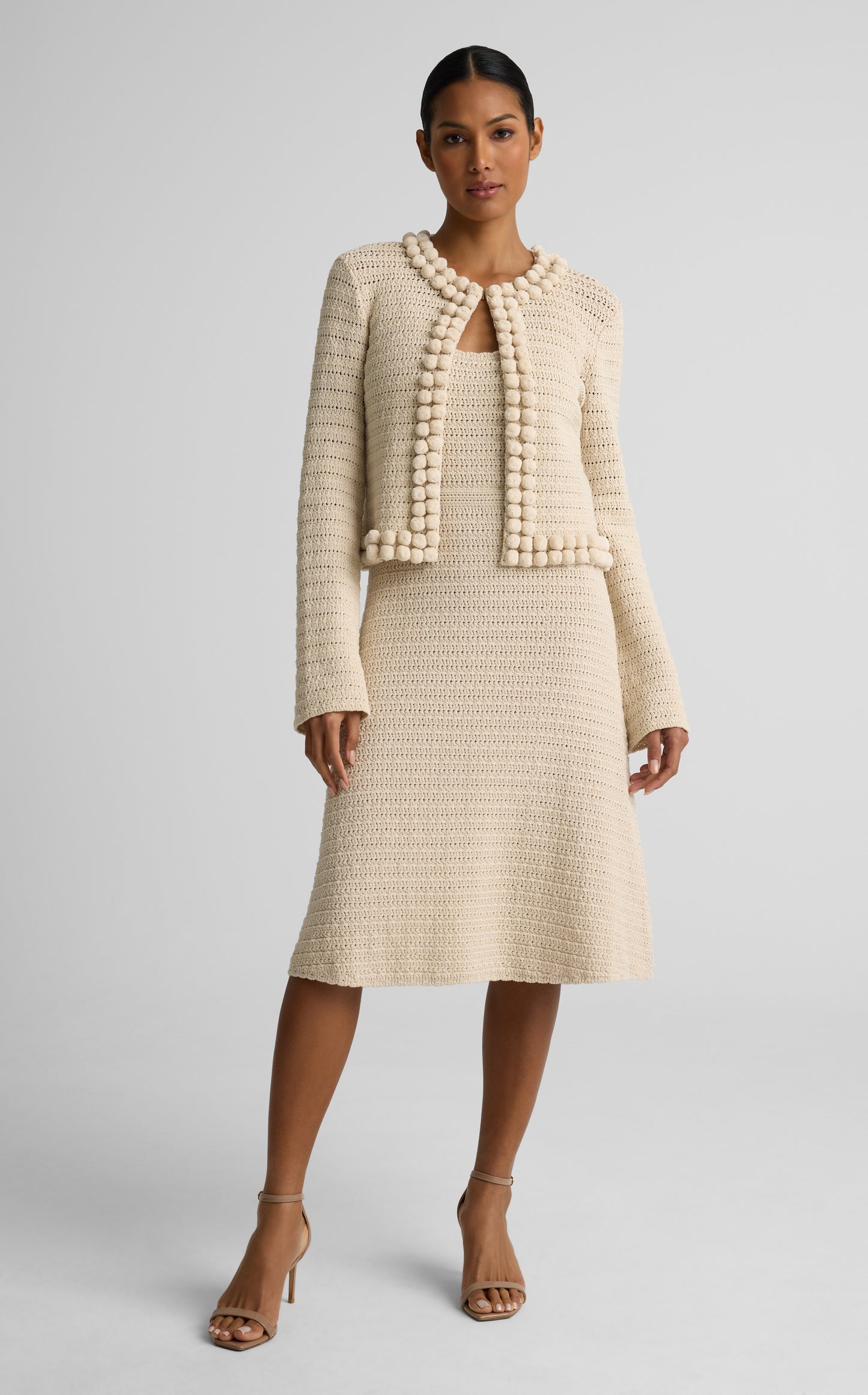 Helen Jacket In Artisinal Crochet Knit