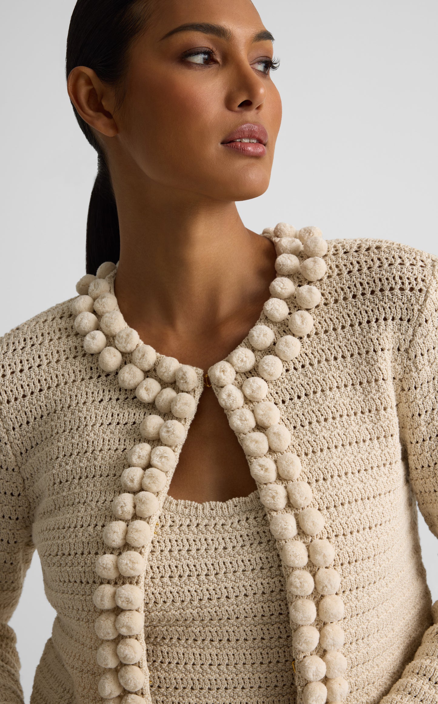 Helen Jacket In Artisinal Crochet Knit