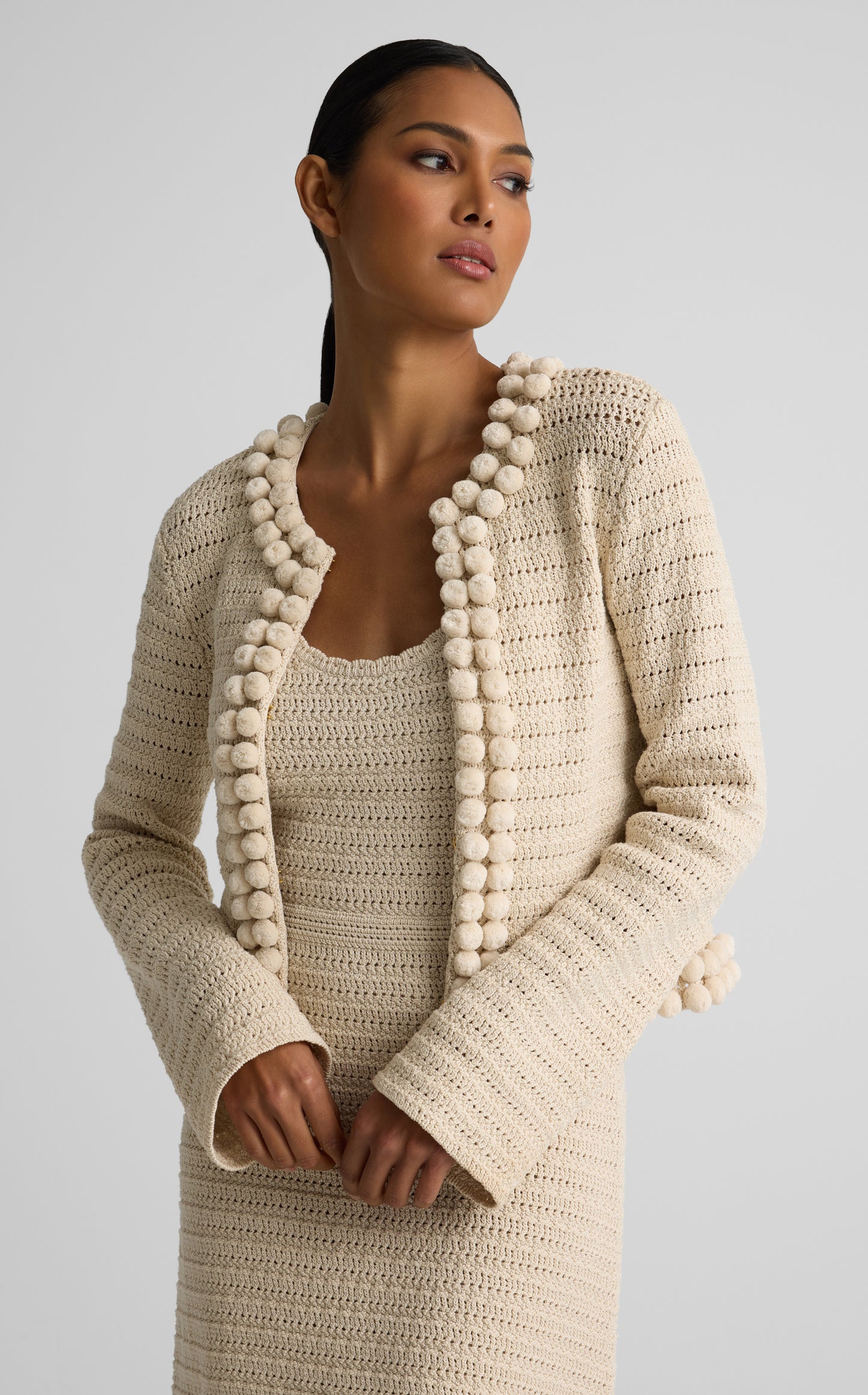 Helen Jacket In Artisinal Crochet Knit