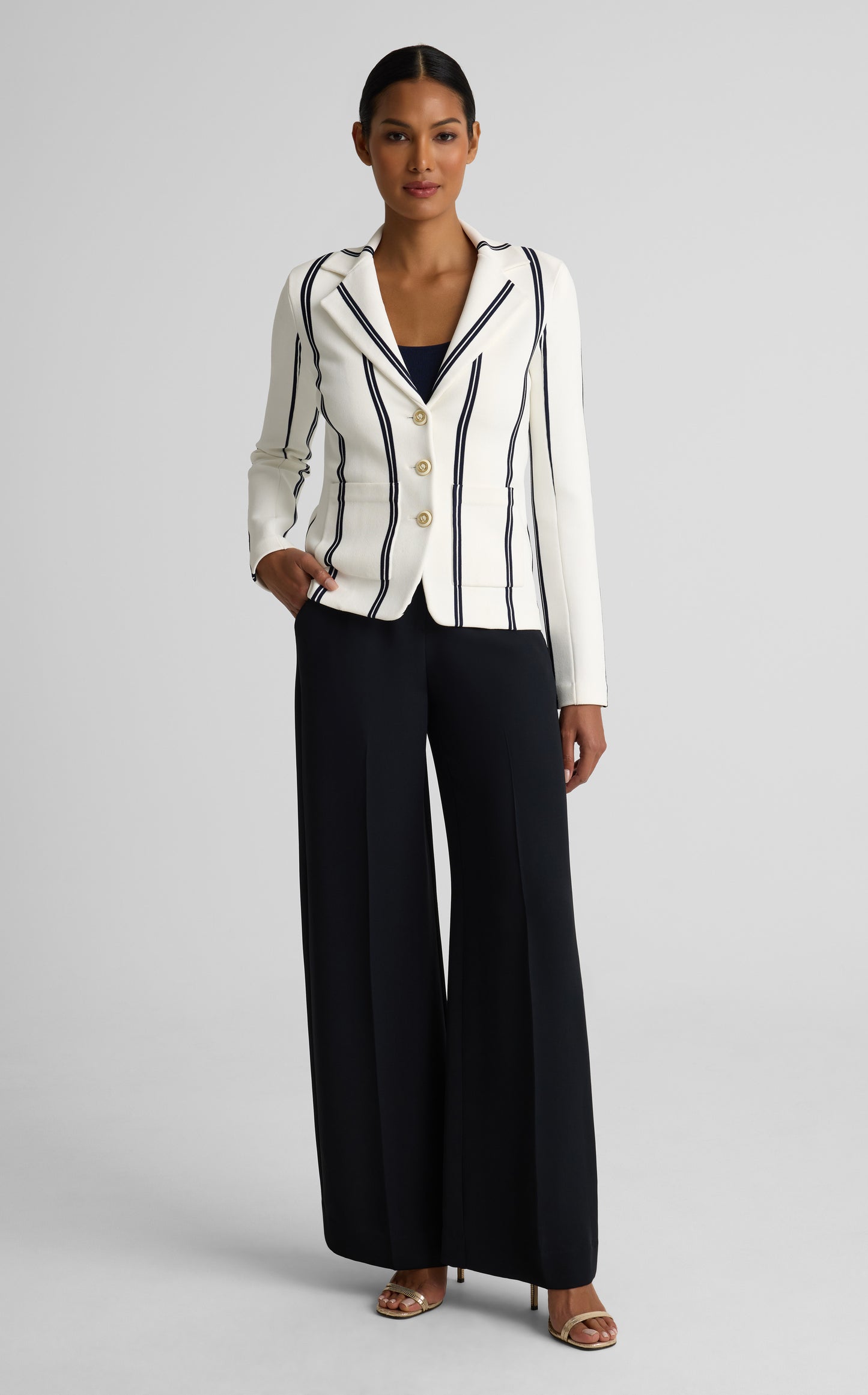 Carter Jacket In Roma Crepe Knit