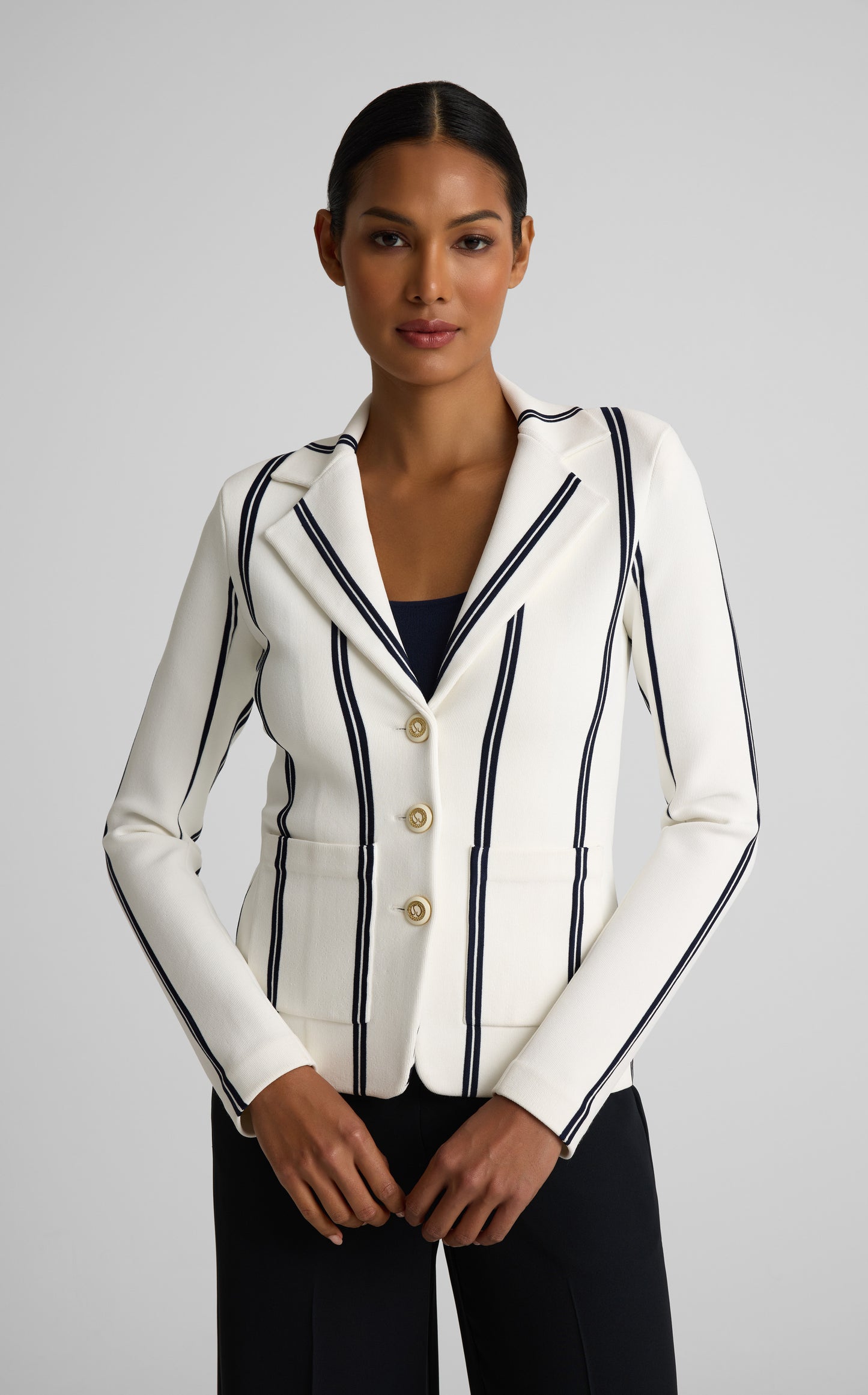 Carter Jacket In Roma Crepe Knit