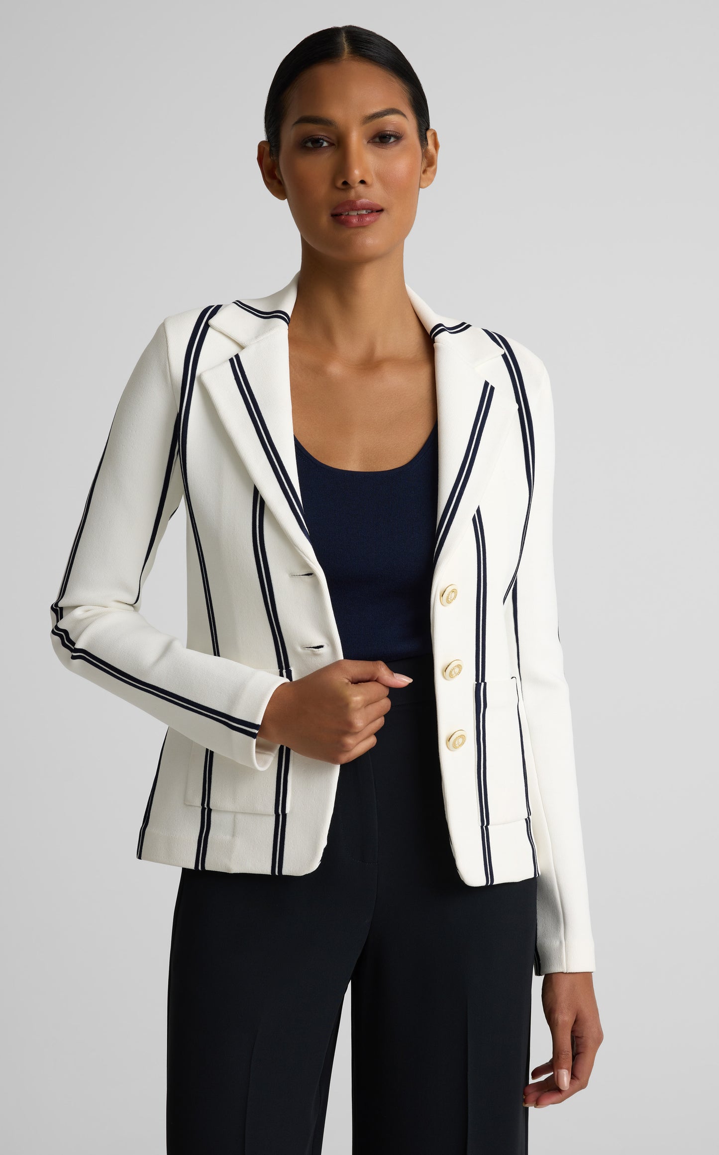 Carter Jacket In Roma Crepe Knit