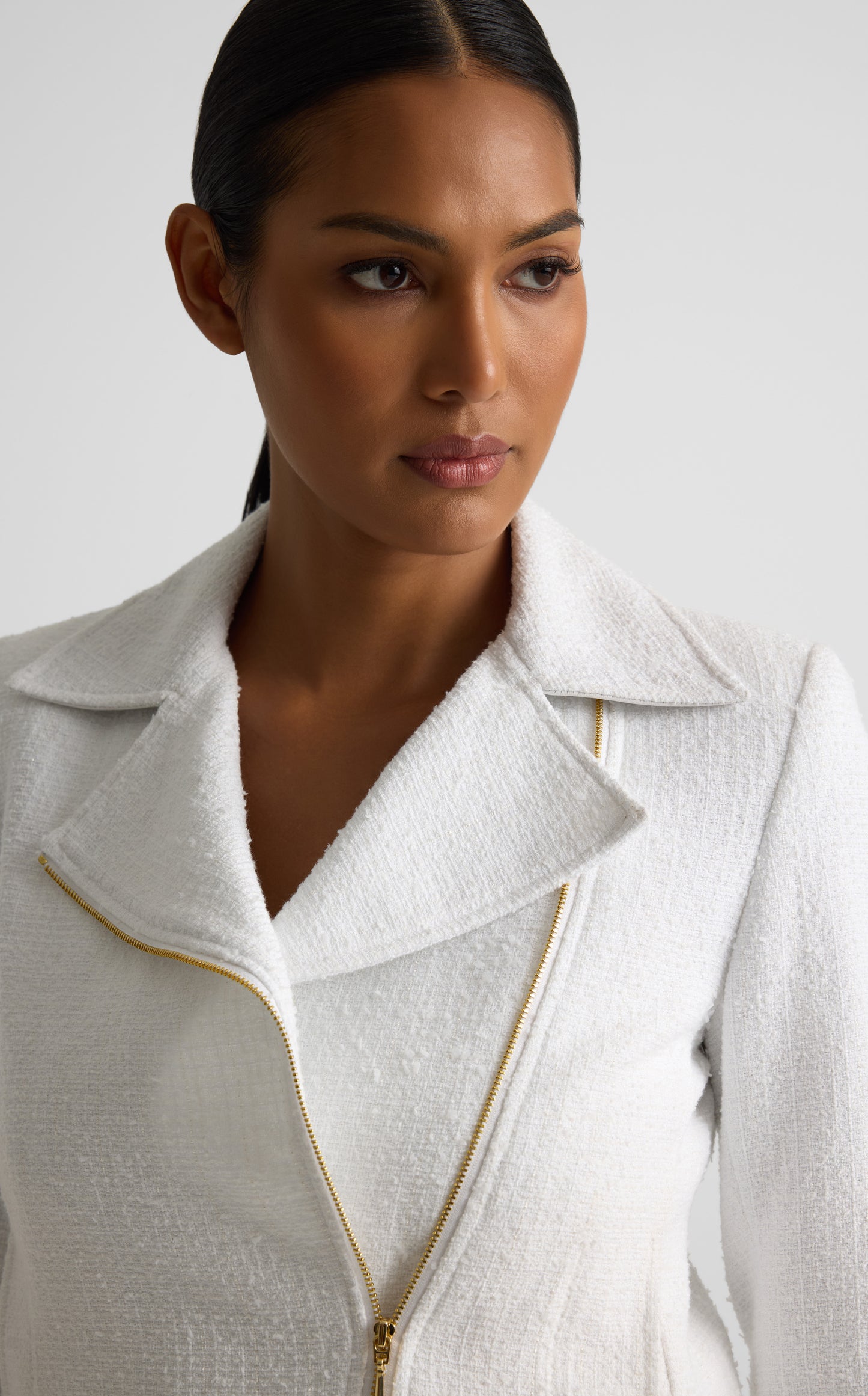 Zelda Jacket In Leathertrimmed Tweed