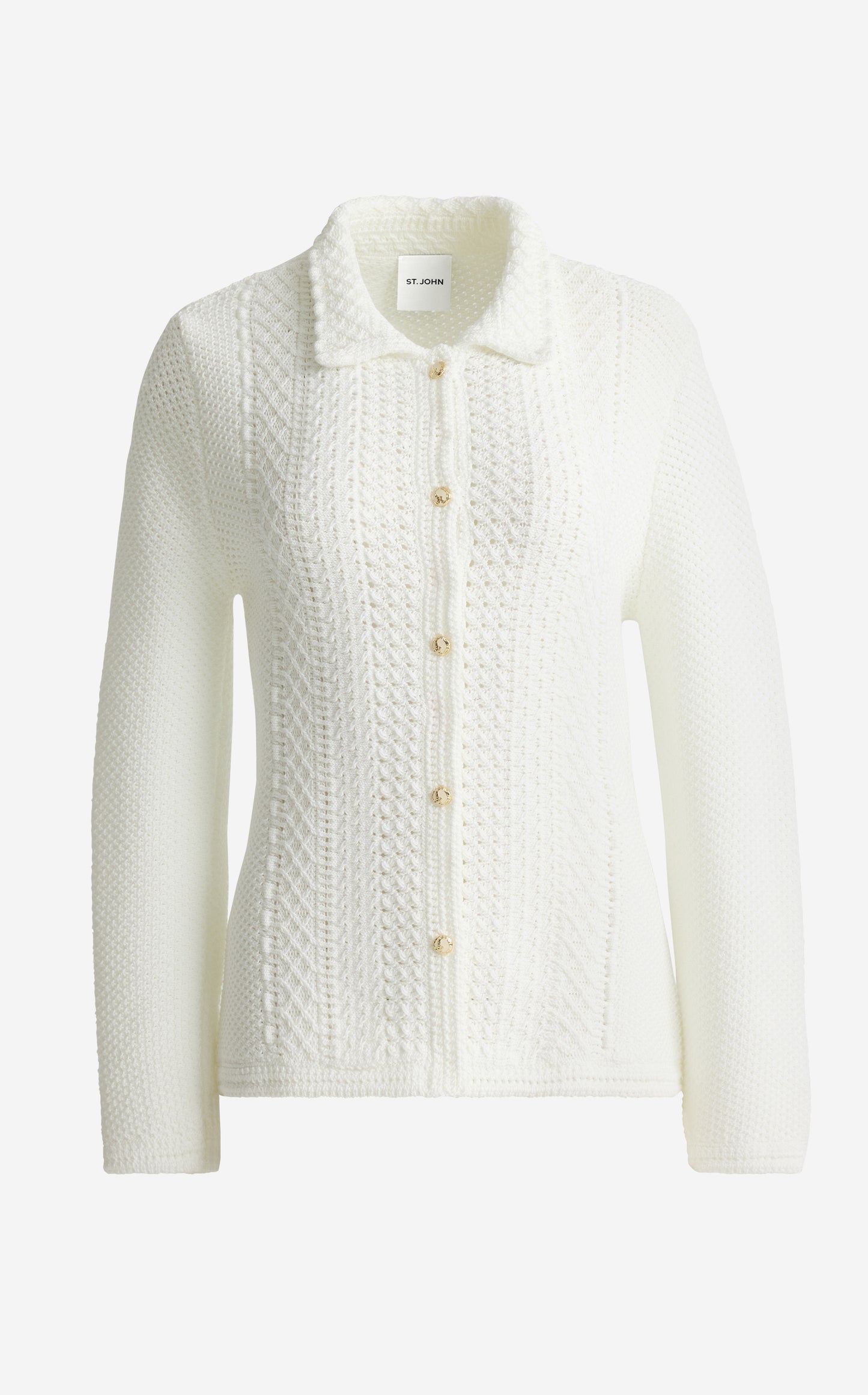 Beatrix Jacket In Cotton Crochet Knit