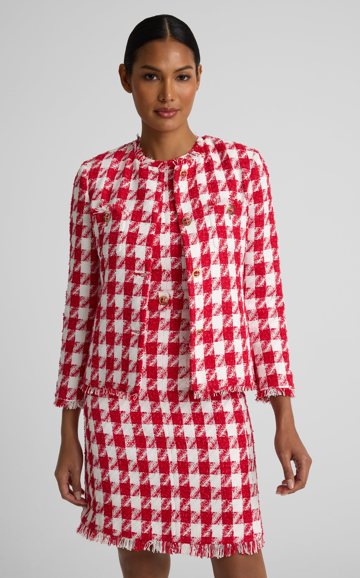Lora Jacket In Nomad Gingham Tweed