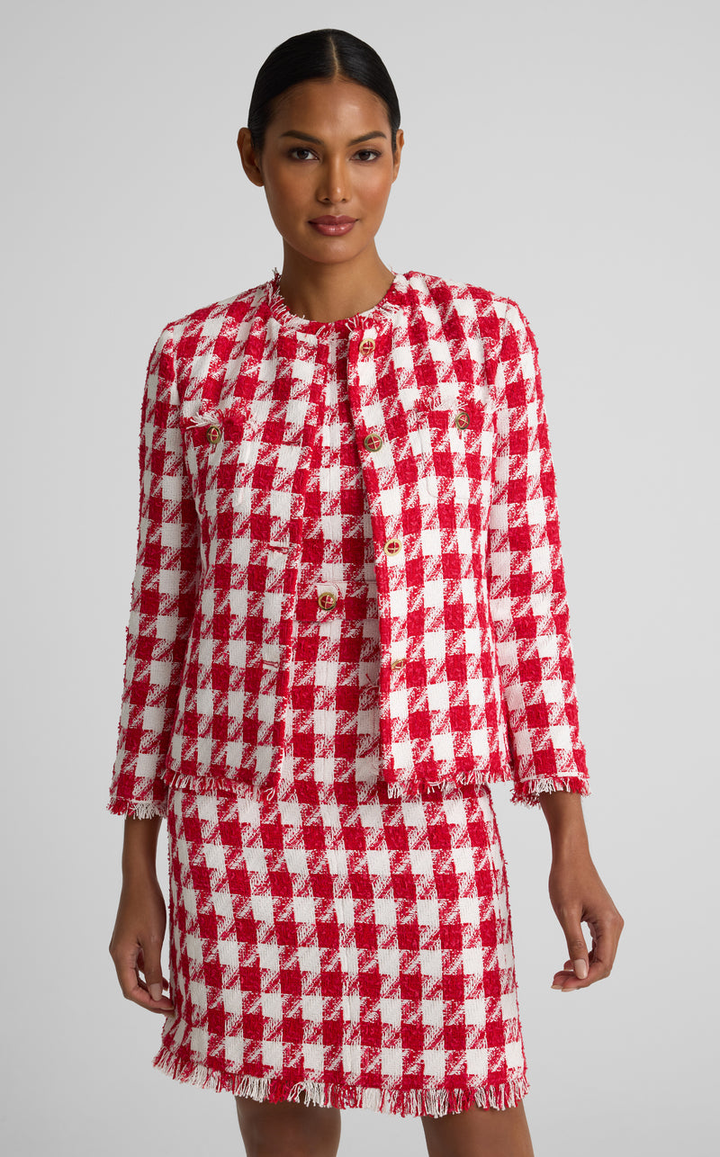 Lora Jacket In Nomad Gingham Tweed