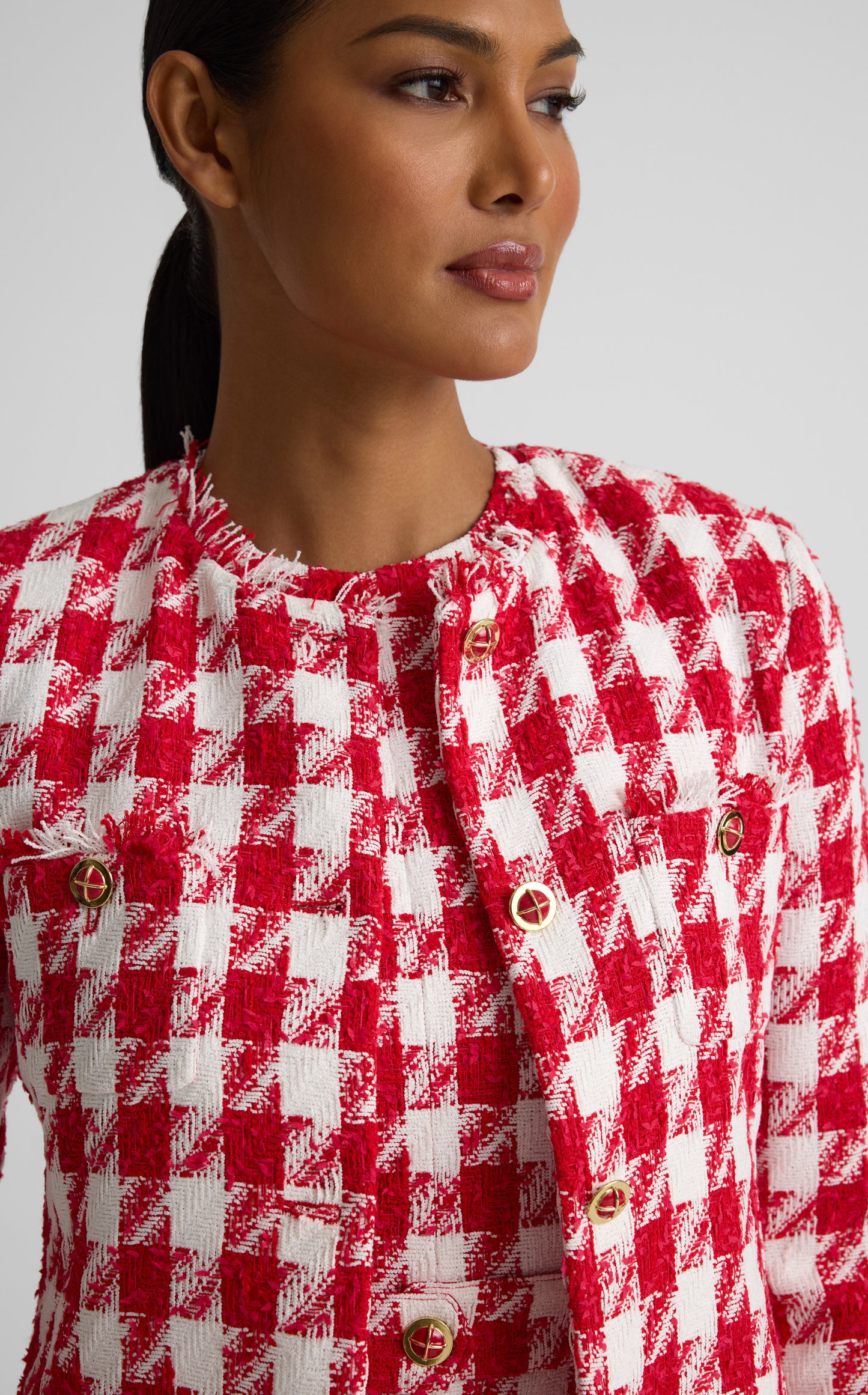 Lora Jacket In Nomad Gingham Tweed
