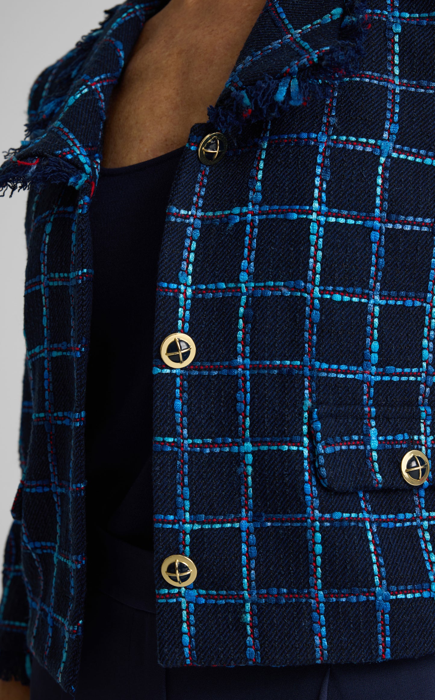 Marine Jacket In Plaidview Tweed