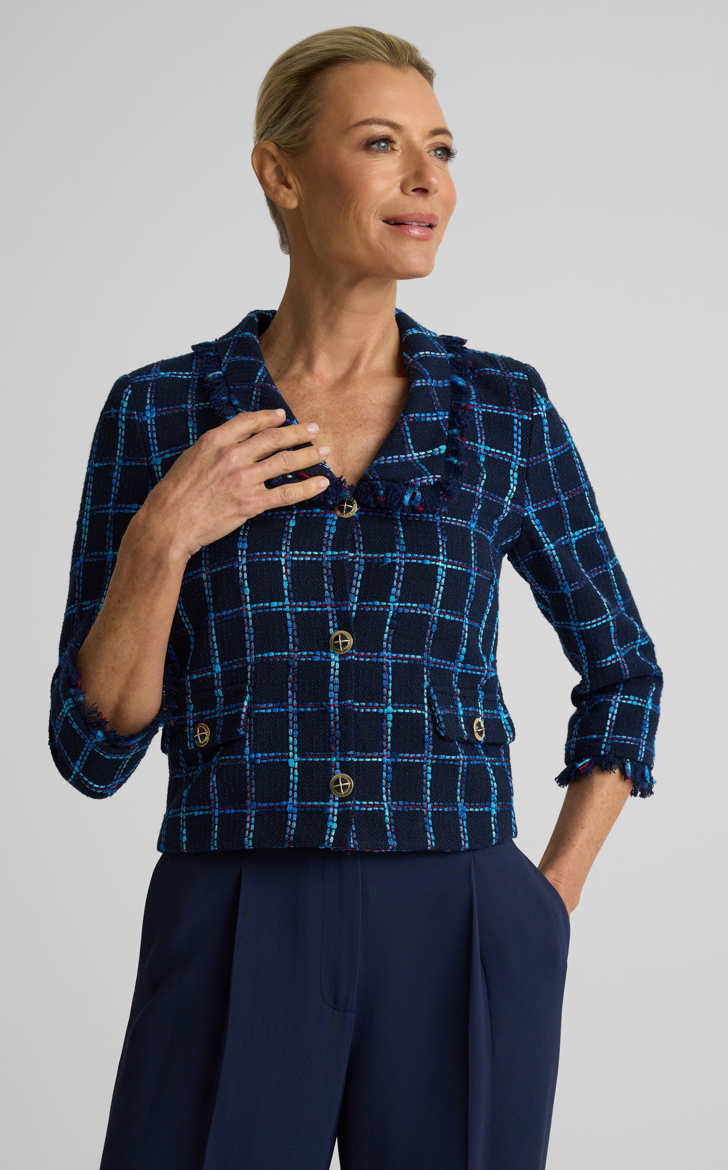 Marine Jacket In Plaidview Tweed
