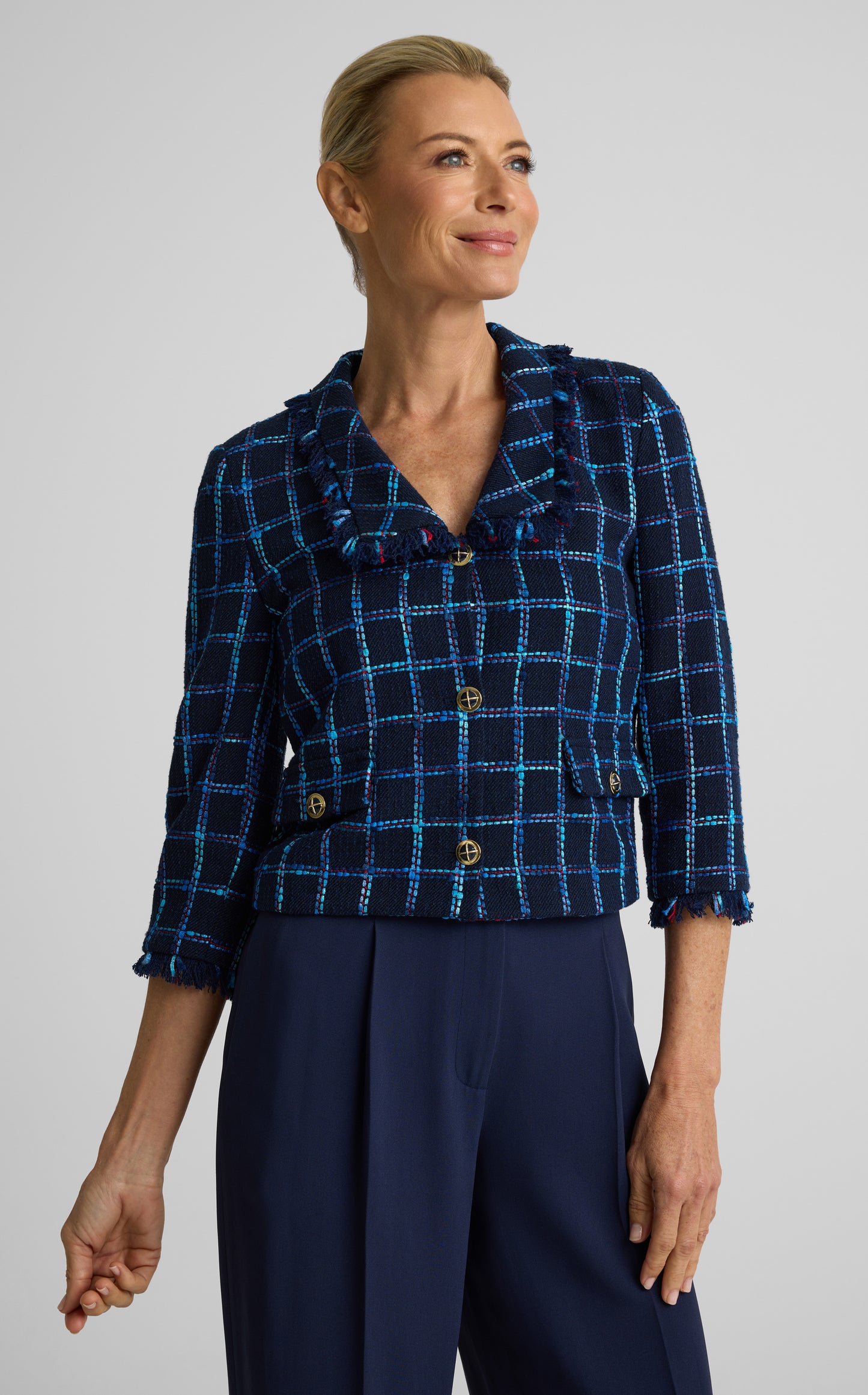 Marine Jacket In Plaidview Tweed